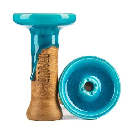 Чаша для кальяна - Облако - M - Phunnel Glaze - голубая кракле ( фанэл )