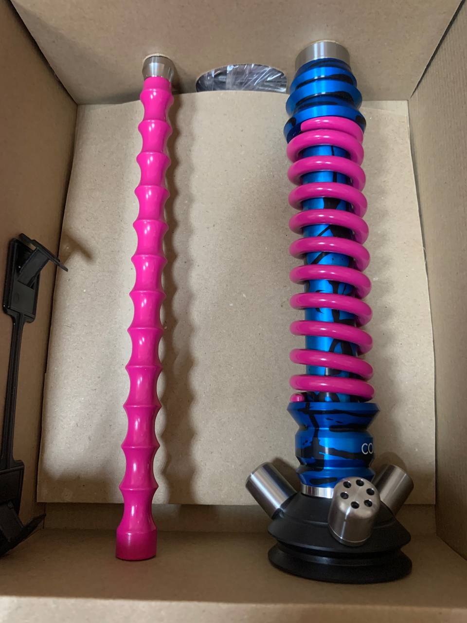 Кальян - Mamay - Coilovers Mini ANOD - ( Голубой Сплеш шахта - Фуксия спираль ) - 6.2