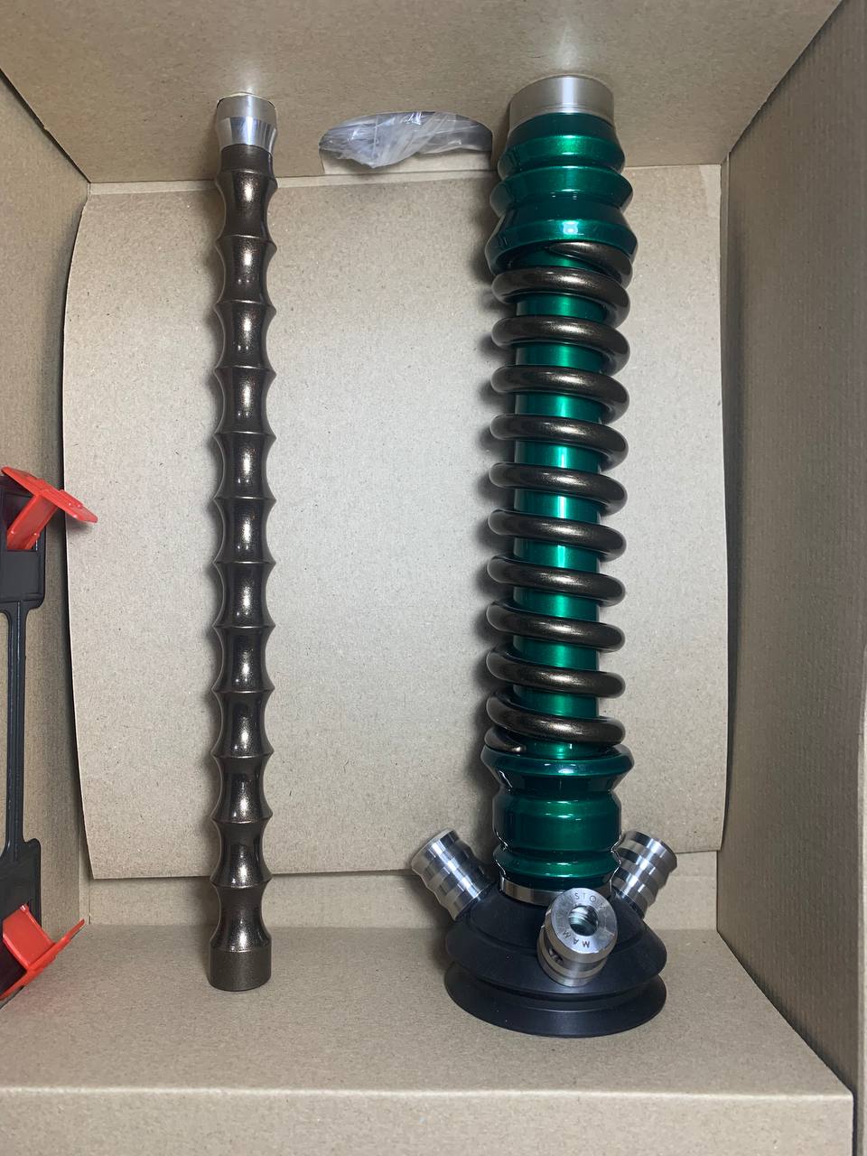 Кальян - Mamay - Coilovers Mini - ( Зеленый лак шахта - бронзовая спираль )