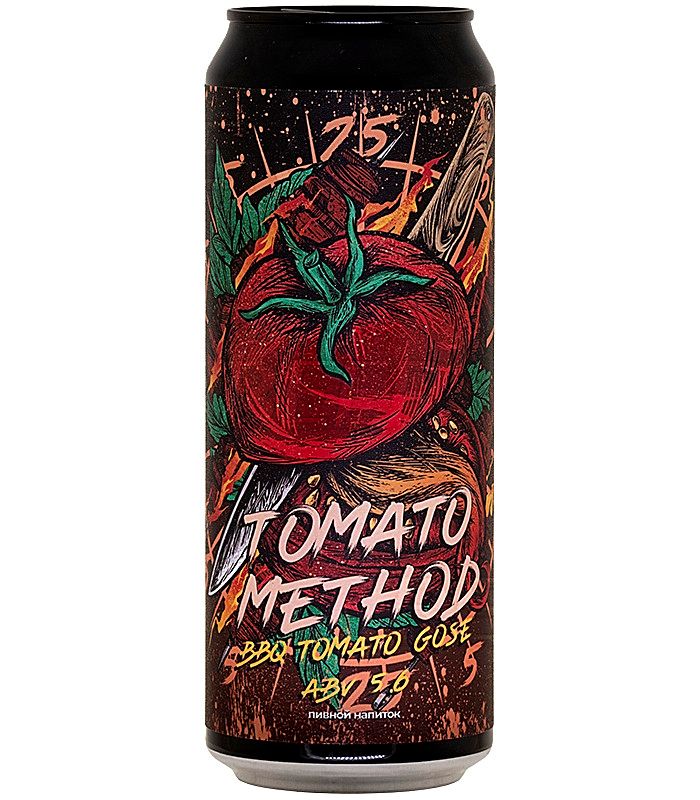 Пиво - Selfmade Brewery - Tomato Method BBQ (непастеризованное, н/ф) - 0,45 л ЖБ