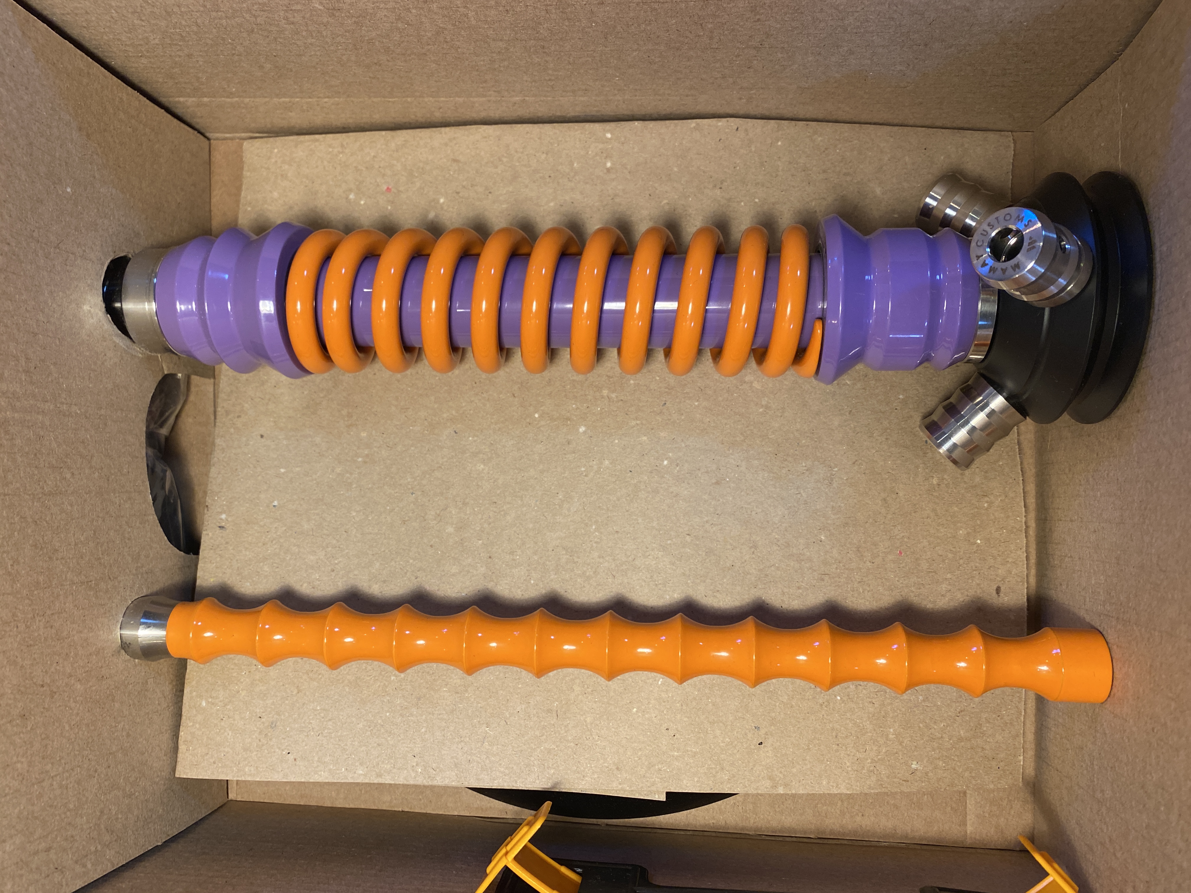 Кальян - Mamay - Coilovers Mini - ( Сирень Шахта - Оранжевая спираль )