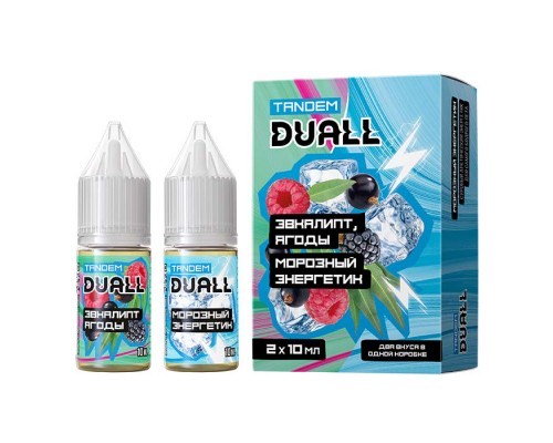 Жидкость - Duall Tandem - Эвкалипт Ягоды / Морозный Энергетик - salt 20 HARD - 2*10 ml