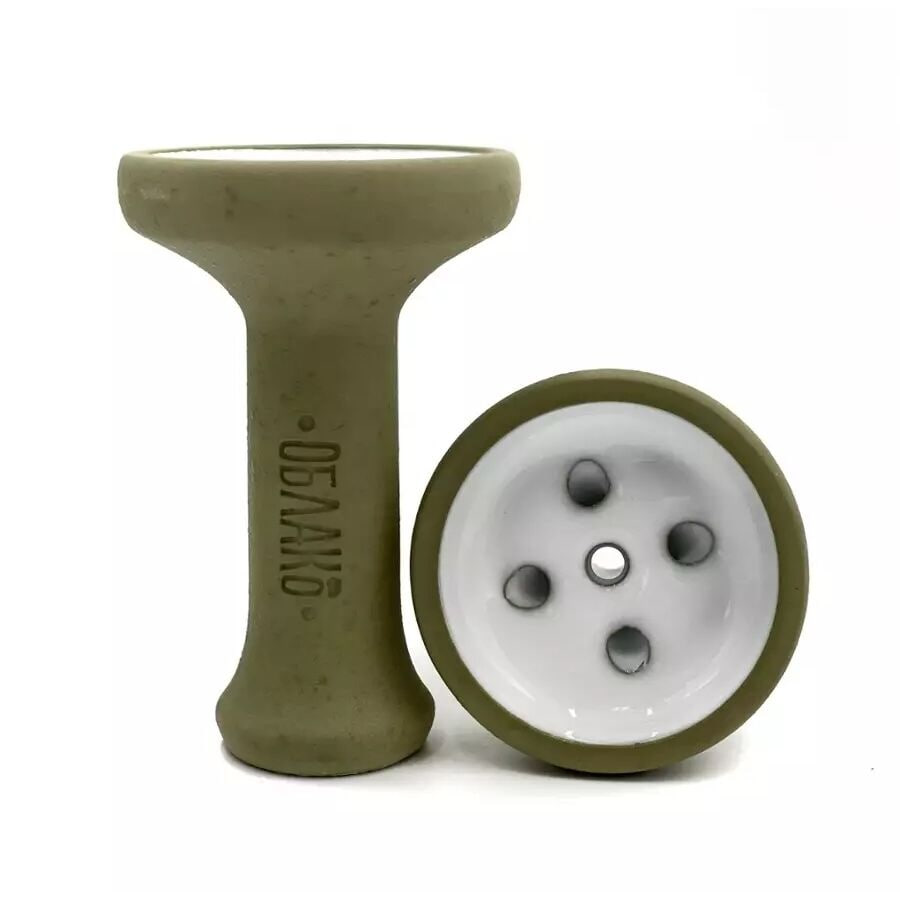 Чаша для кальяна - Облако - Mono - Black - салатовый с белой