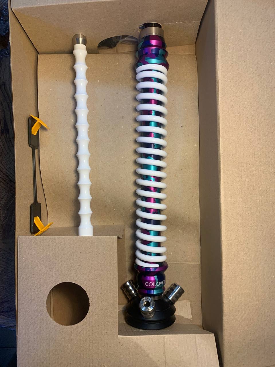 Кальян - Mamay - Coilovers - ( Фиолетовый камуфляж шахта - белая спираль )