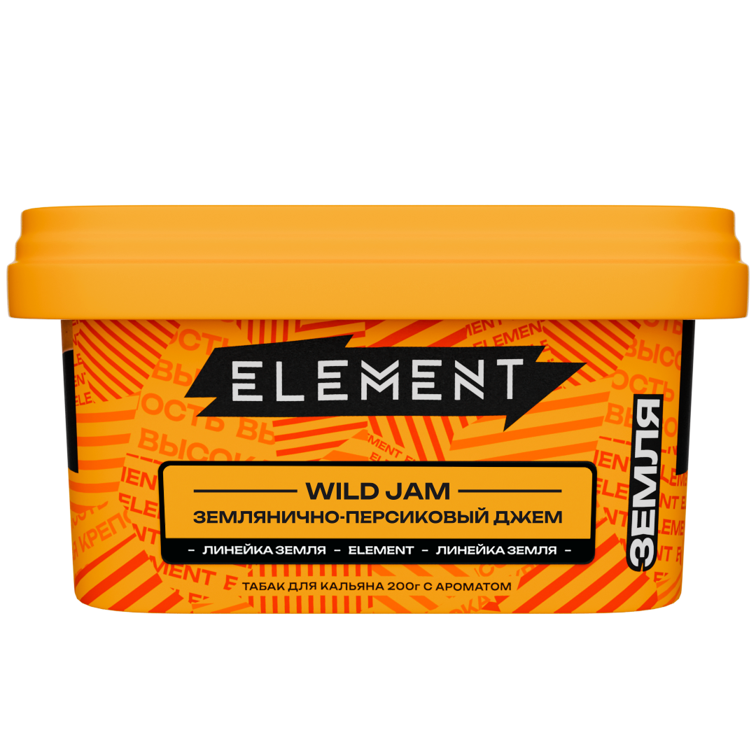 Табак для кальяна - Element - Earth - WILD JAM - ( с ароматом ЗЕМЛЯНИКА ПЕРСИК ДЖЭМ ) - 200 г