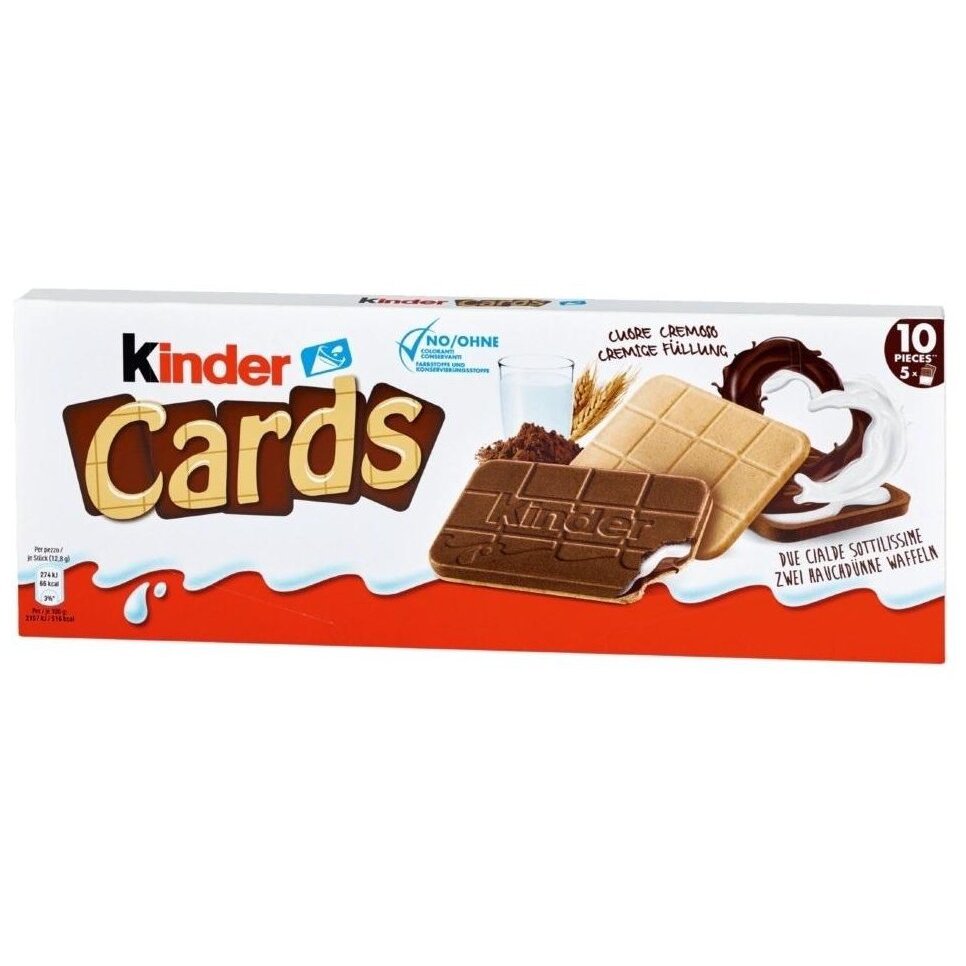 Печенье Kinder - Cards - 128 г