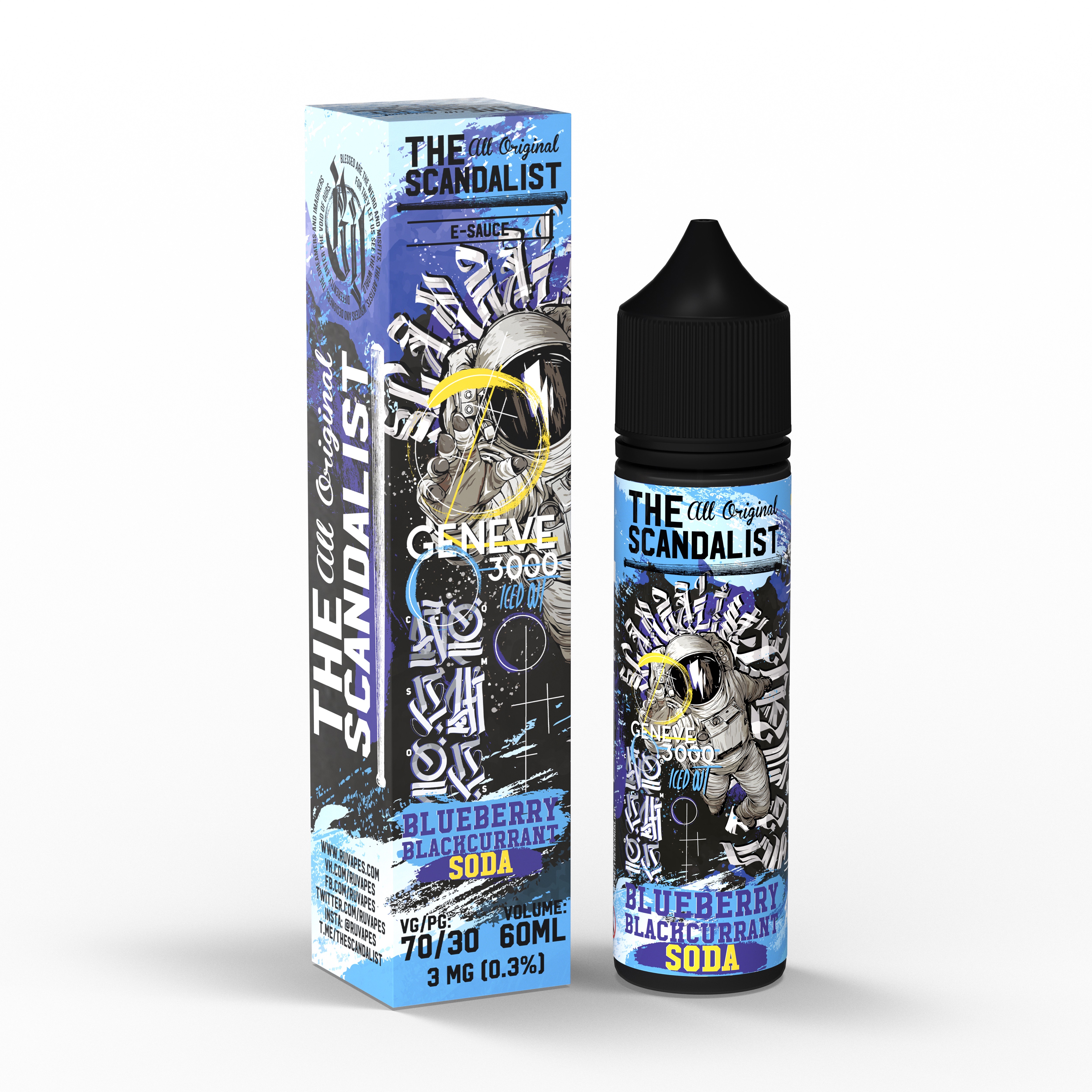 Жидкость - The Scandalist - 3 mg - Geneve 3000 - 60 ml