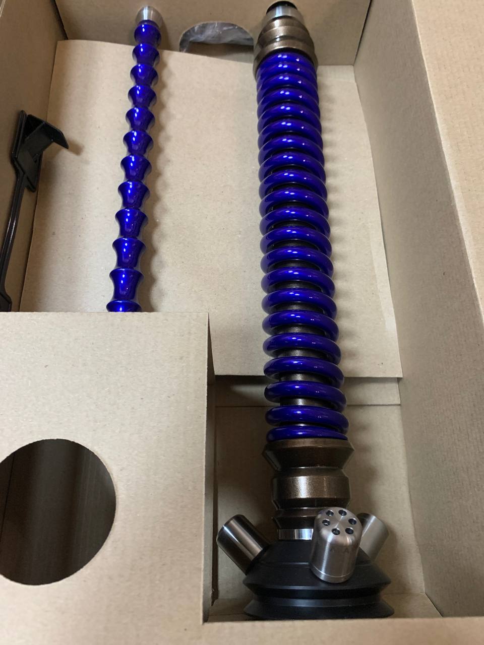 Кальян - Mamay - Coilovers - ( Бронза шахта - Синий Лак спираль )