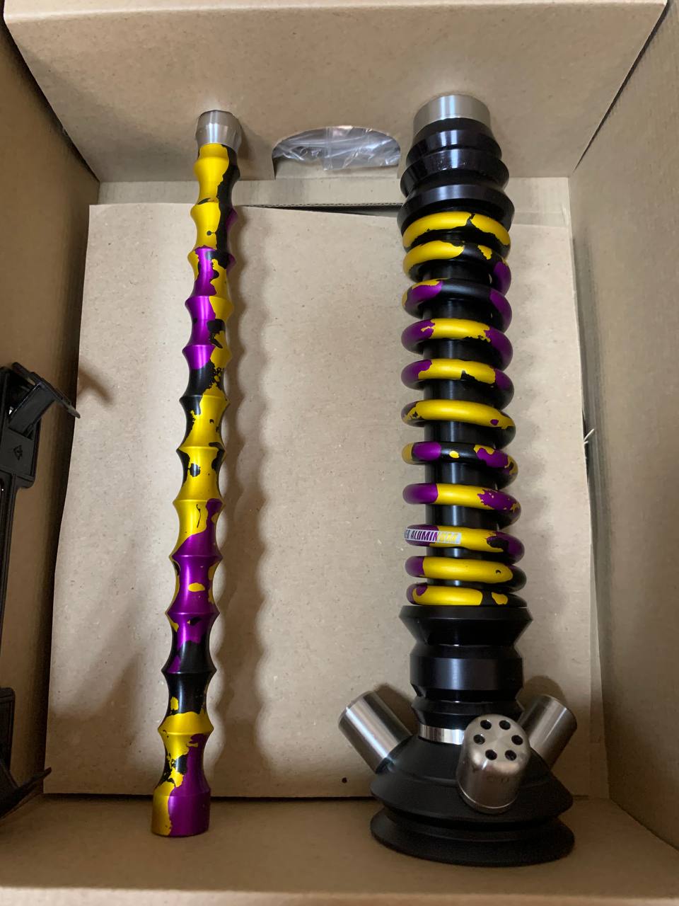 Кальян - Mamay - Coilovers Mini ANOD - ( Черный шахта - ПурпурноЗолотой Камуфляж спираль ) - 6.4