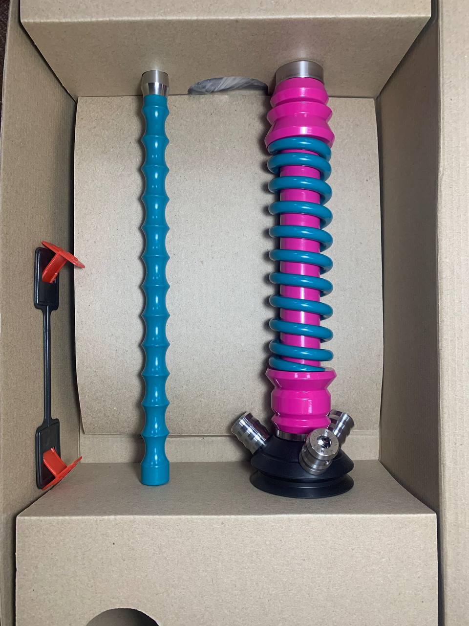 Кальян - Mamay - Coilovers Mini - ( Фуксия шахта - морская волна спираль )