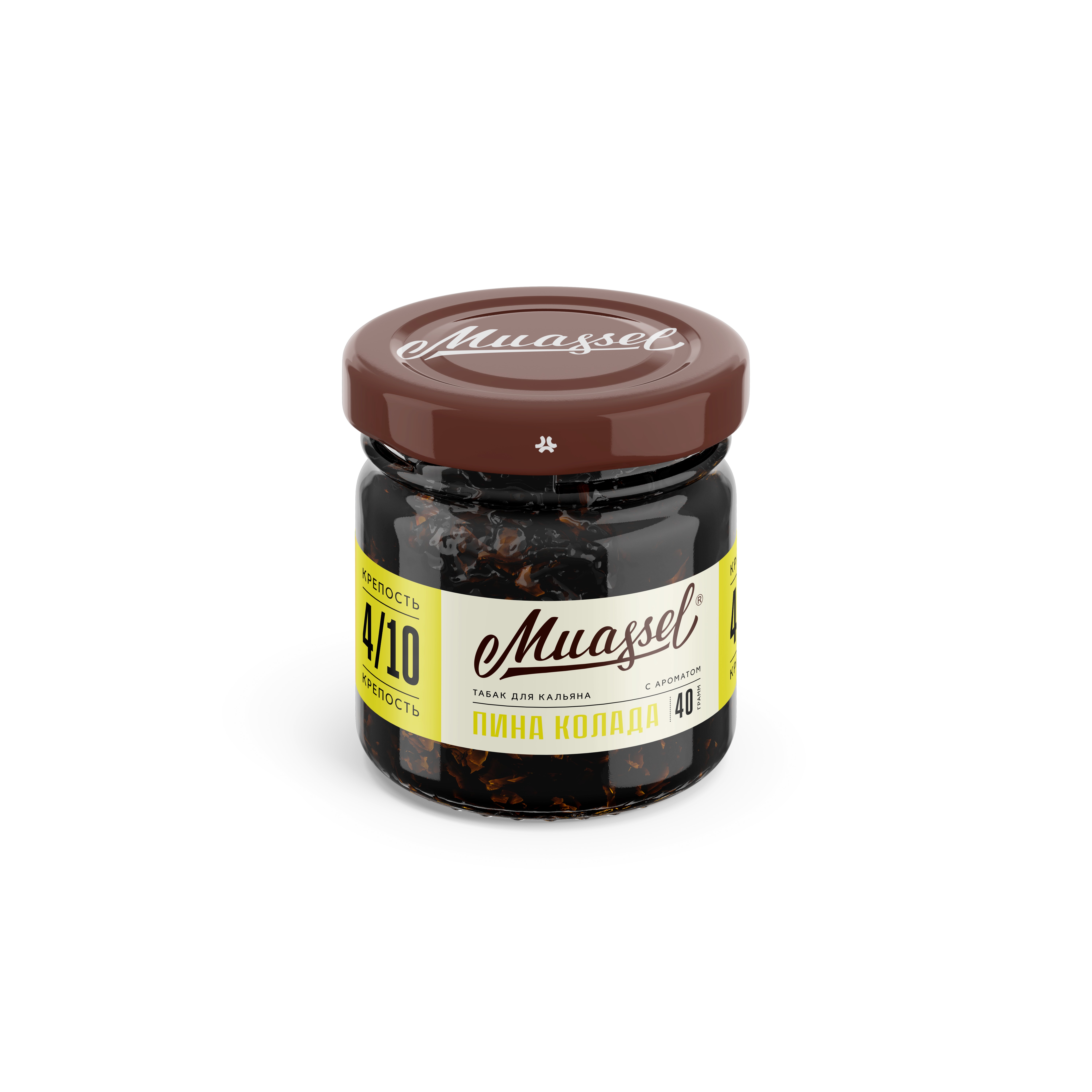 Табак для кальяна - Muassel medium 4/10 - Пина колада ( с ароматом ананас, кокос ) - 40 г