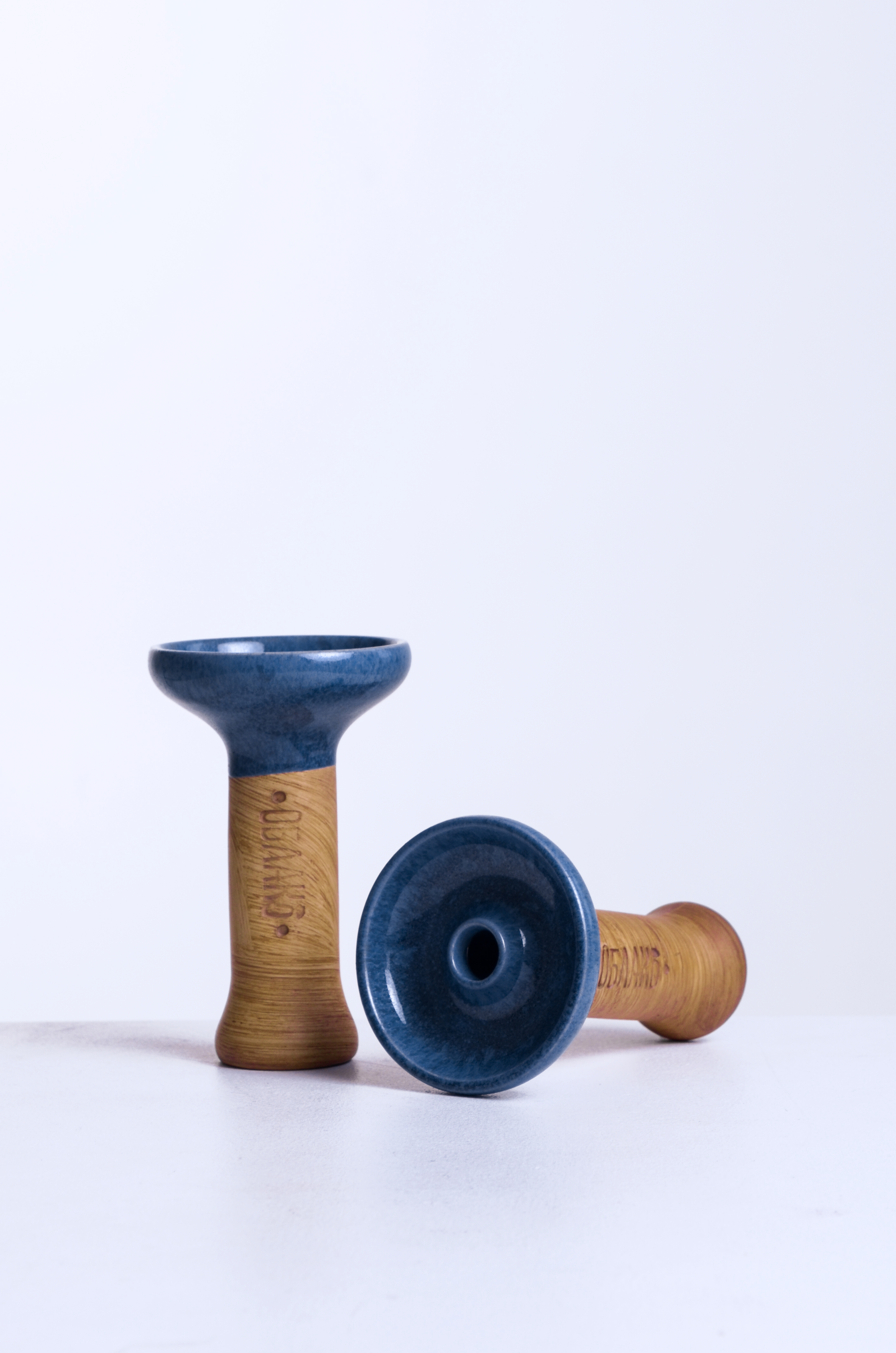 Чаша для кальяна - Облако - S - Phunnel Glaze - синий топаз ( фанэл )