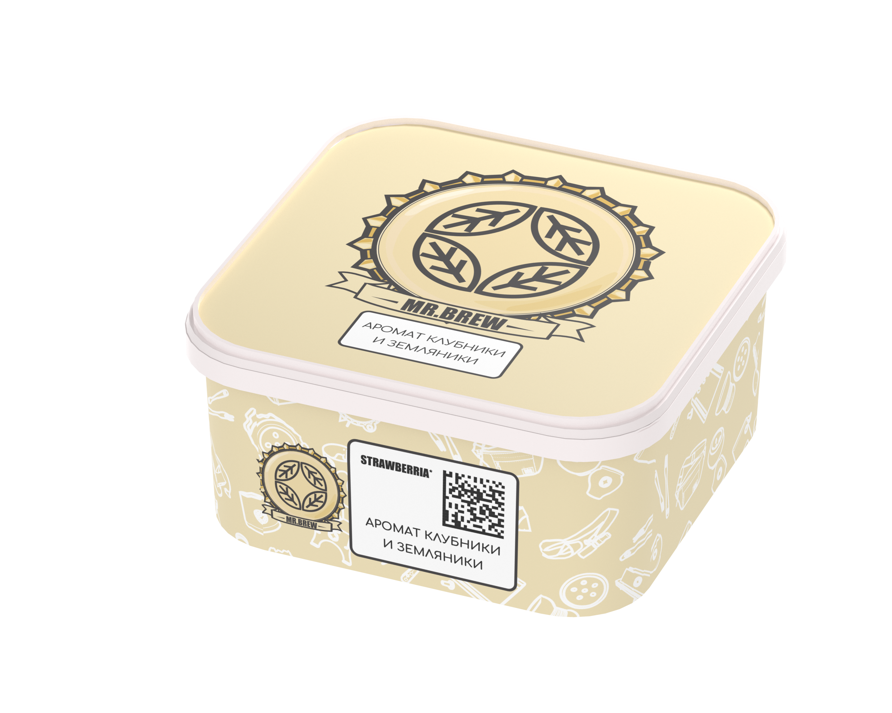Табак для кальяна - MR. Brew - STRAWBERRIA - ( с ароматом клубники и земляники ) - 200 г