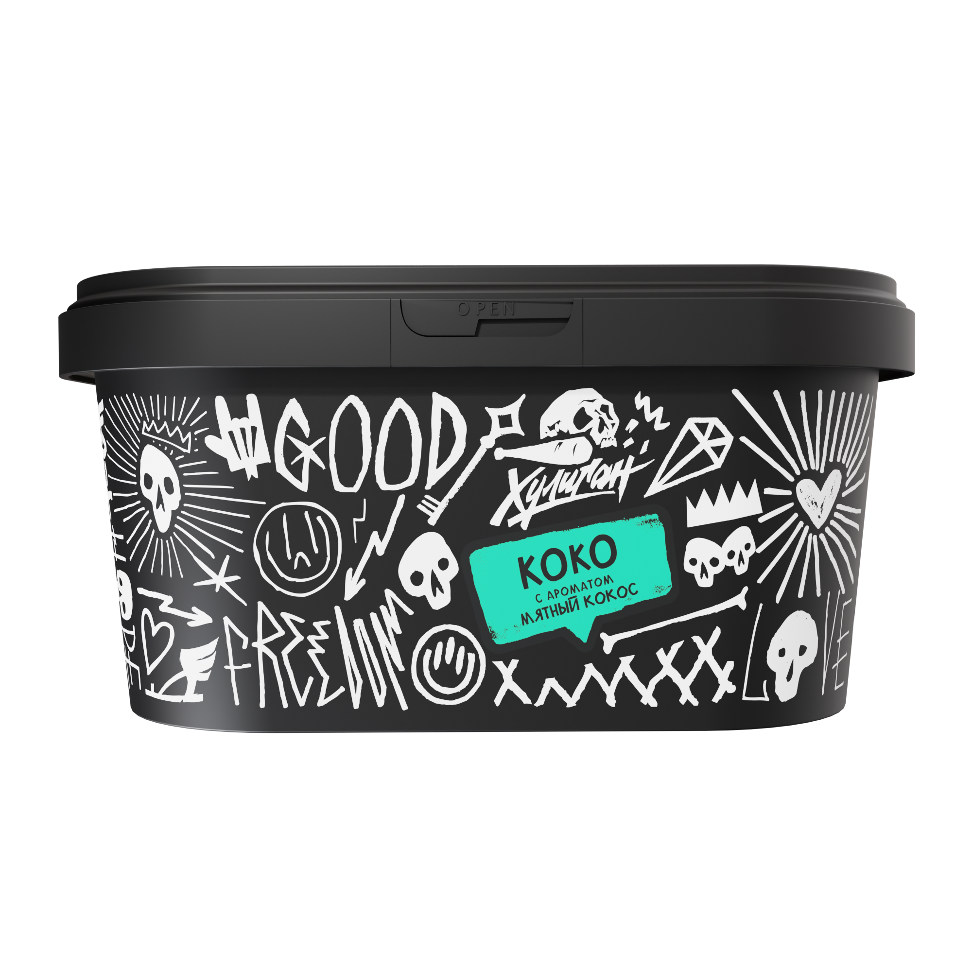 New - Табак для кальяна - Хулиган - КОКО ( с ароматом мятный кокос ) - 200 г