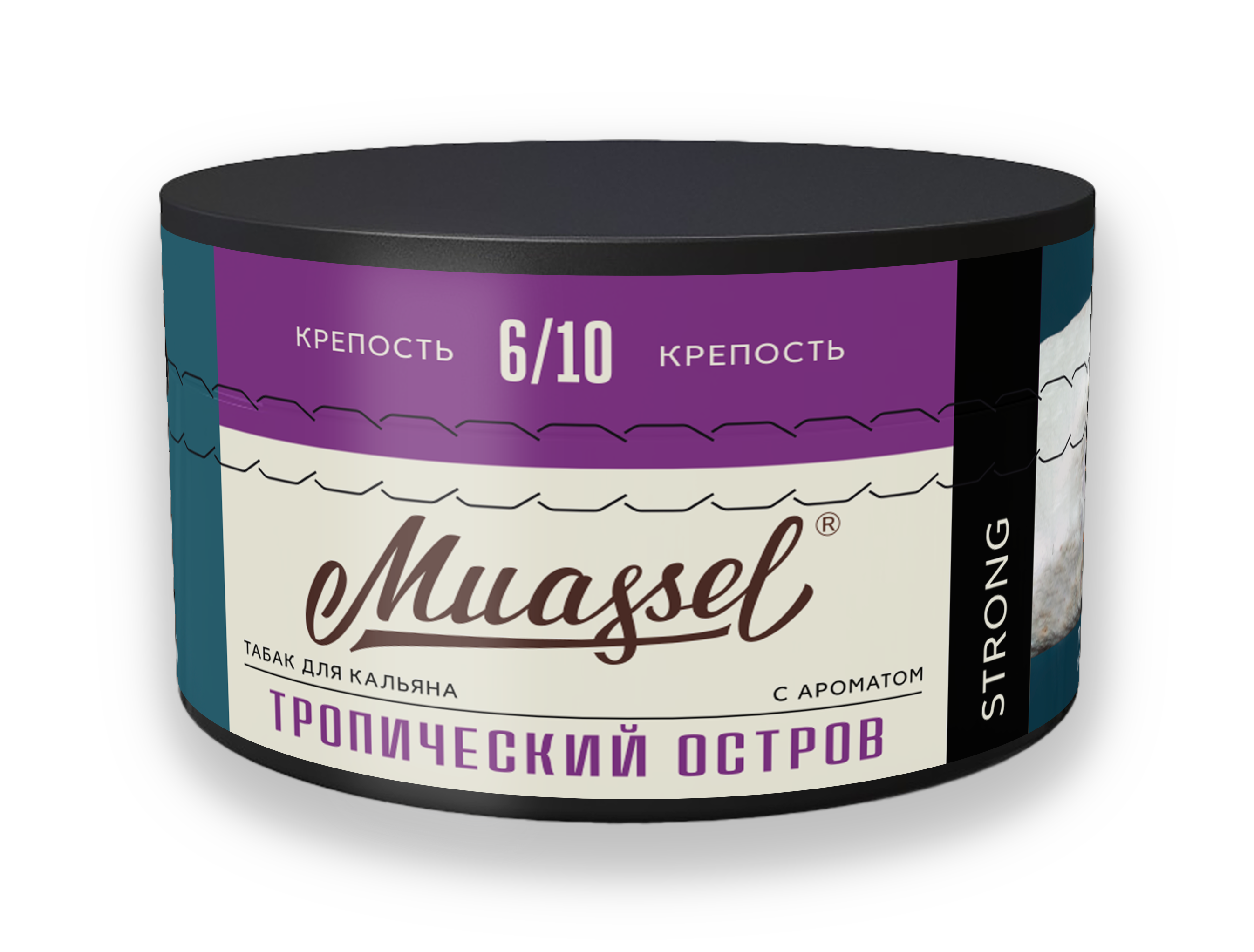 Табак для кальяна - Muassel Medium 4/10 - ТРОПИЧЕСКИЙ ОСТРОВ ( с ароматом тропические фрукты ) - 200 г