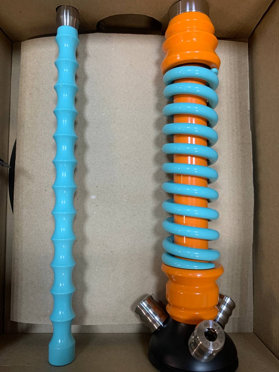 Кальян - Mamay - Coilovers Mini - ( Оранжевая шахта - мята спираль ) 2.22