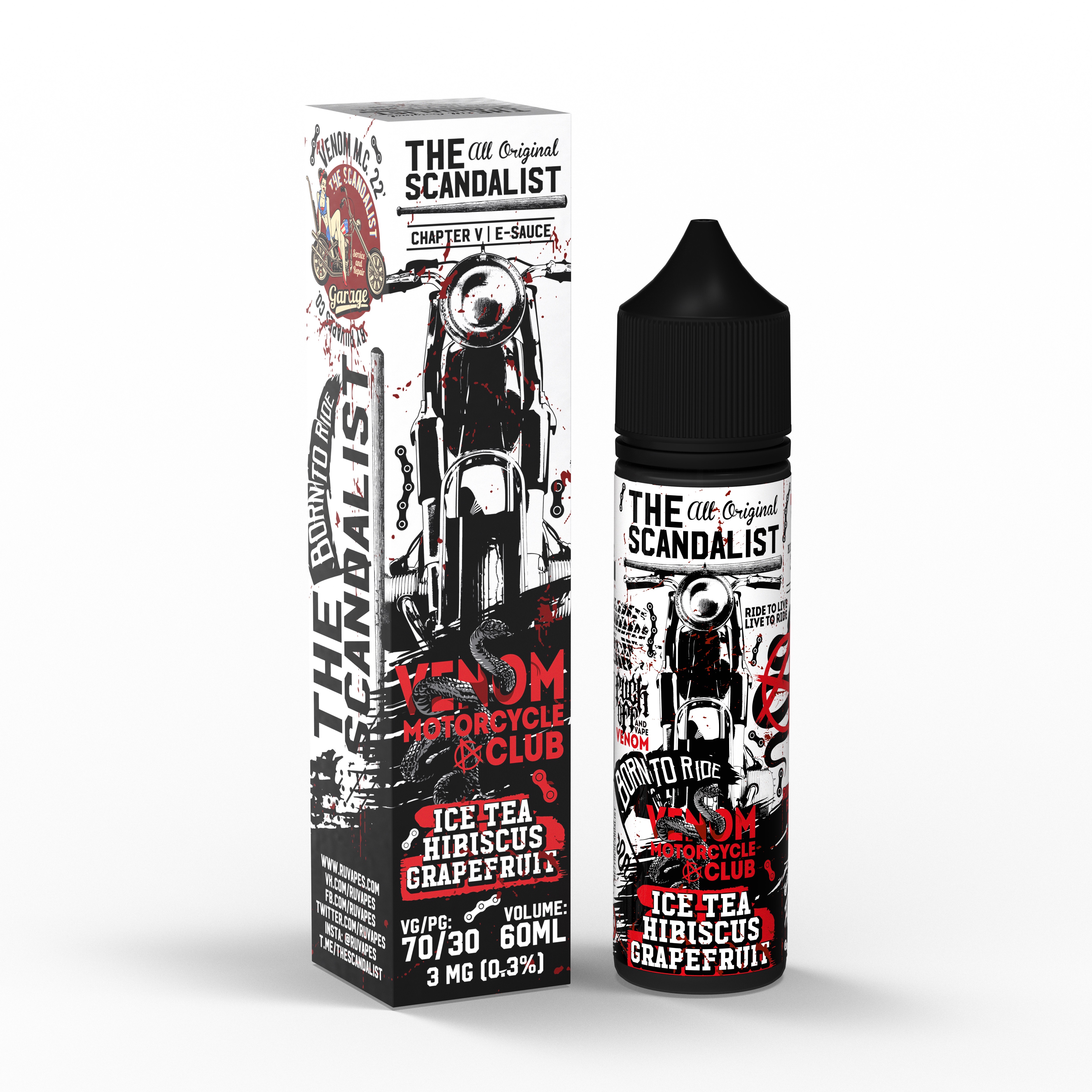 Жидкость - The Scandalist - 3 mg - Venom Motorcycle - 60 ml