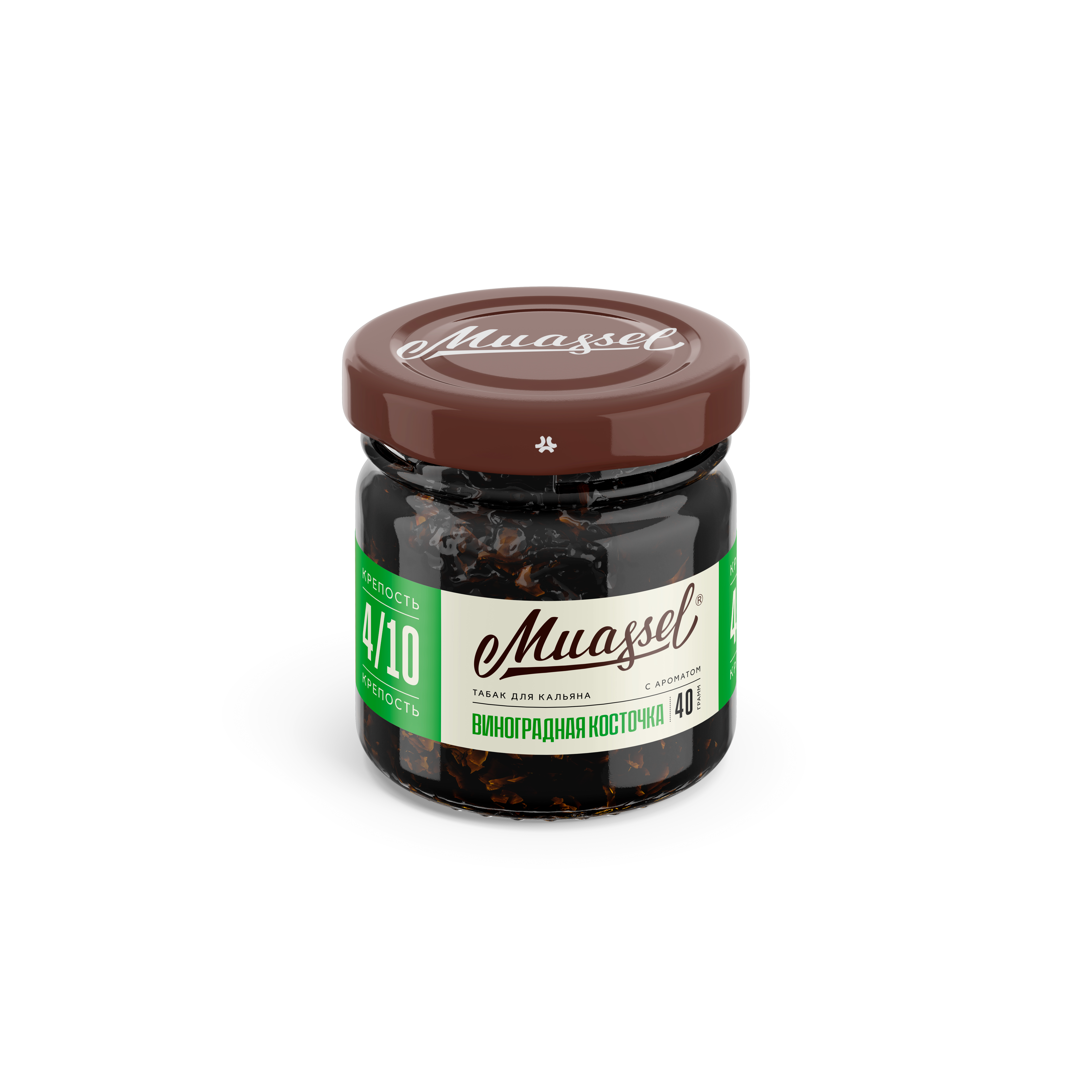 Табак для кальяна - Muassel medium 4/10 - Виноградная косточка ( с ароматом виноградная косточка ) - 40 г