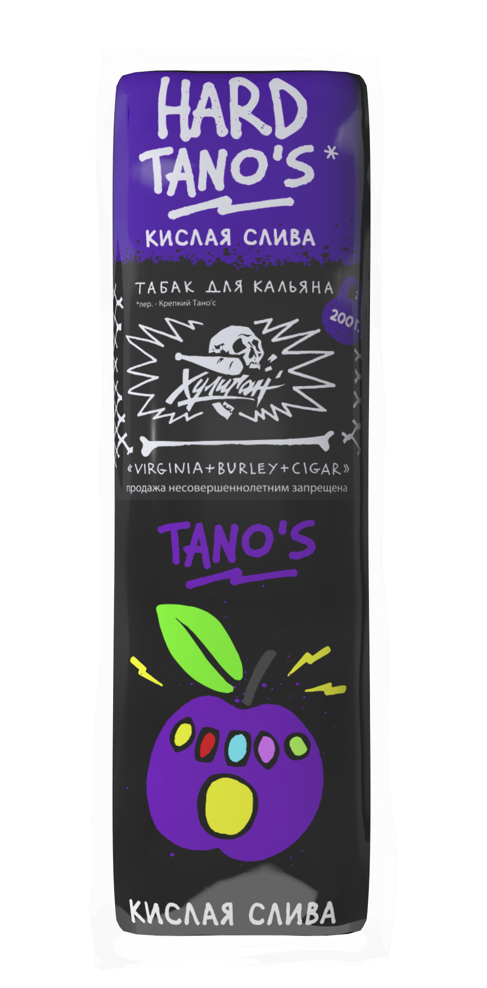 Табак для кальяна - Хулиган HARD - TANO'S ( с ароматом кислая слива ) - 200 г