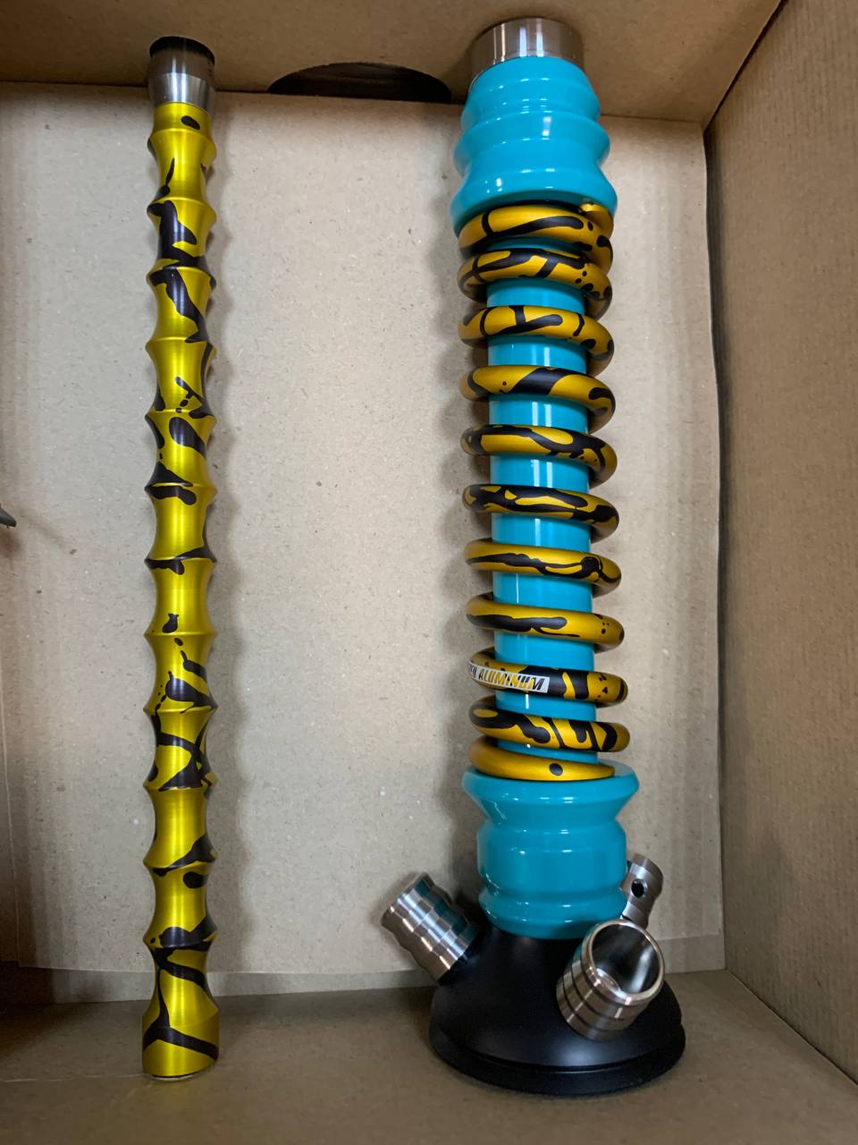 Кальян - Mamay - Coilovers Mini ANOD - ( М. волна шахта - Золотой Сплеш спираль ) - 6.9