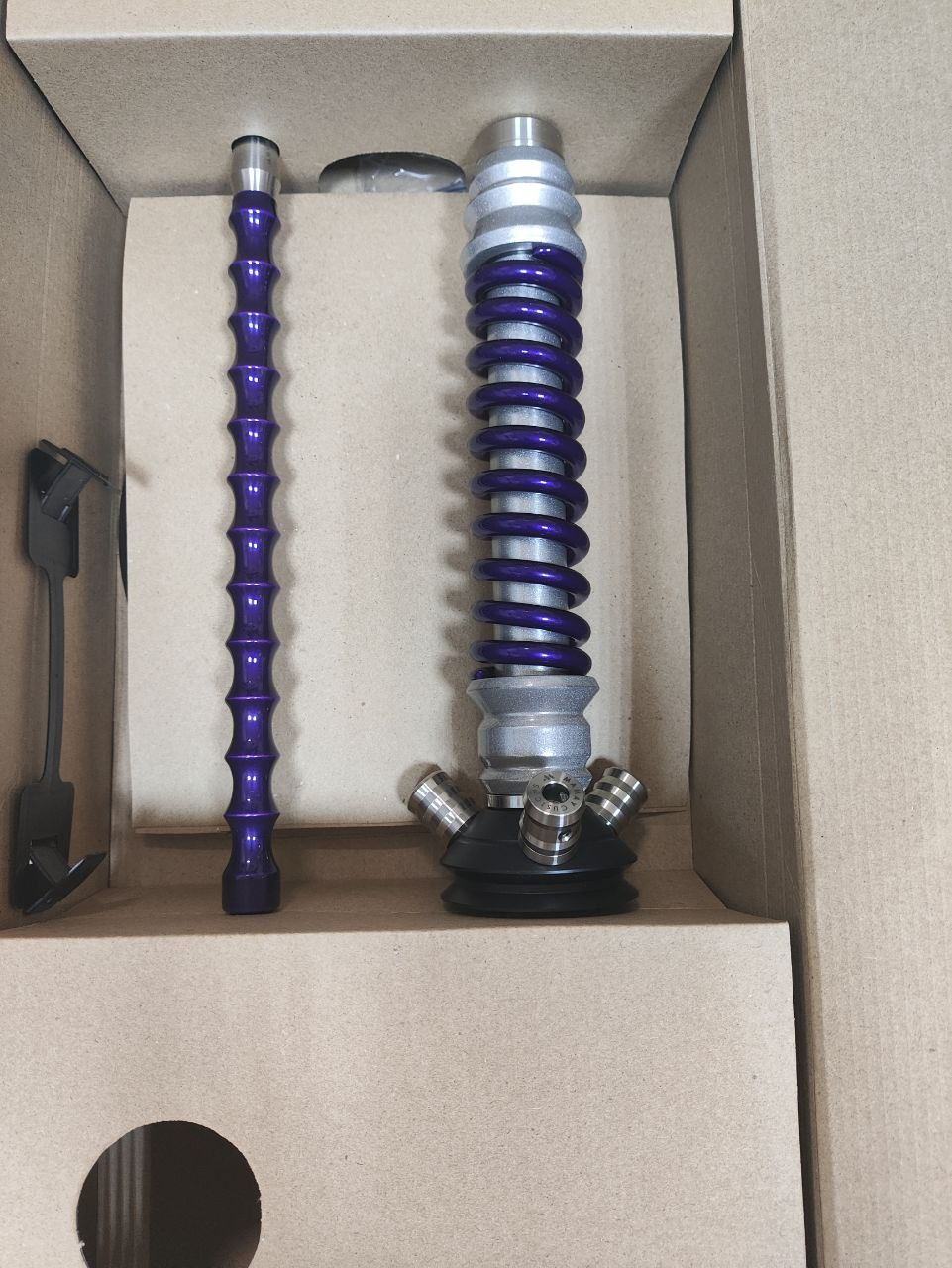 Кальян - Mamay - Coilovers Mini - ( Хром шахта - фиолетовый лак спираль )