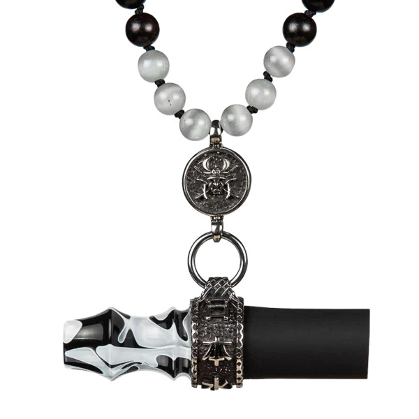 Персональный мундштук Japona Hookah - Samurai Beads - White