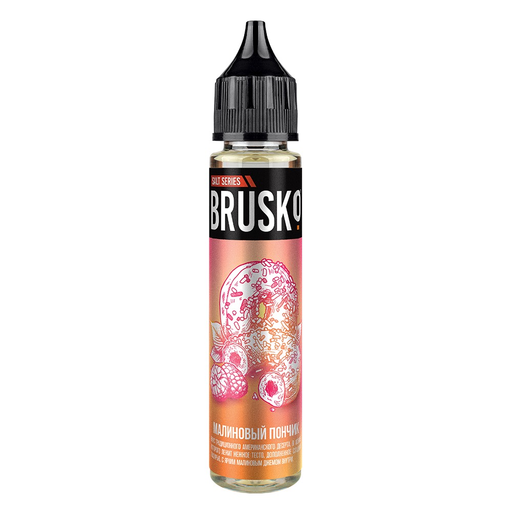 Жидкость - Brusko - Salt 20 - Малиновый пончик - 30 ml