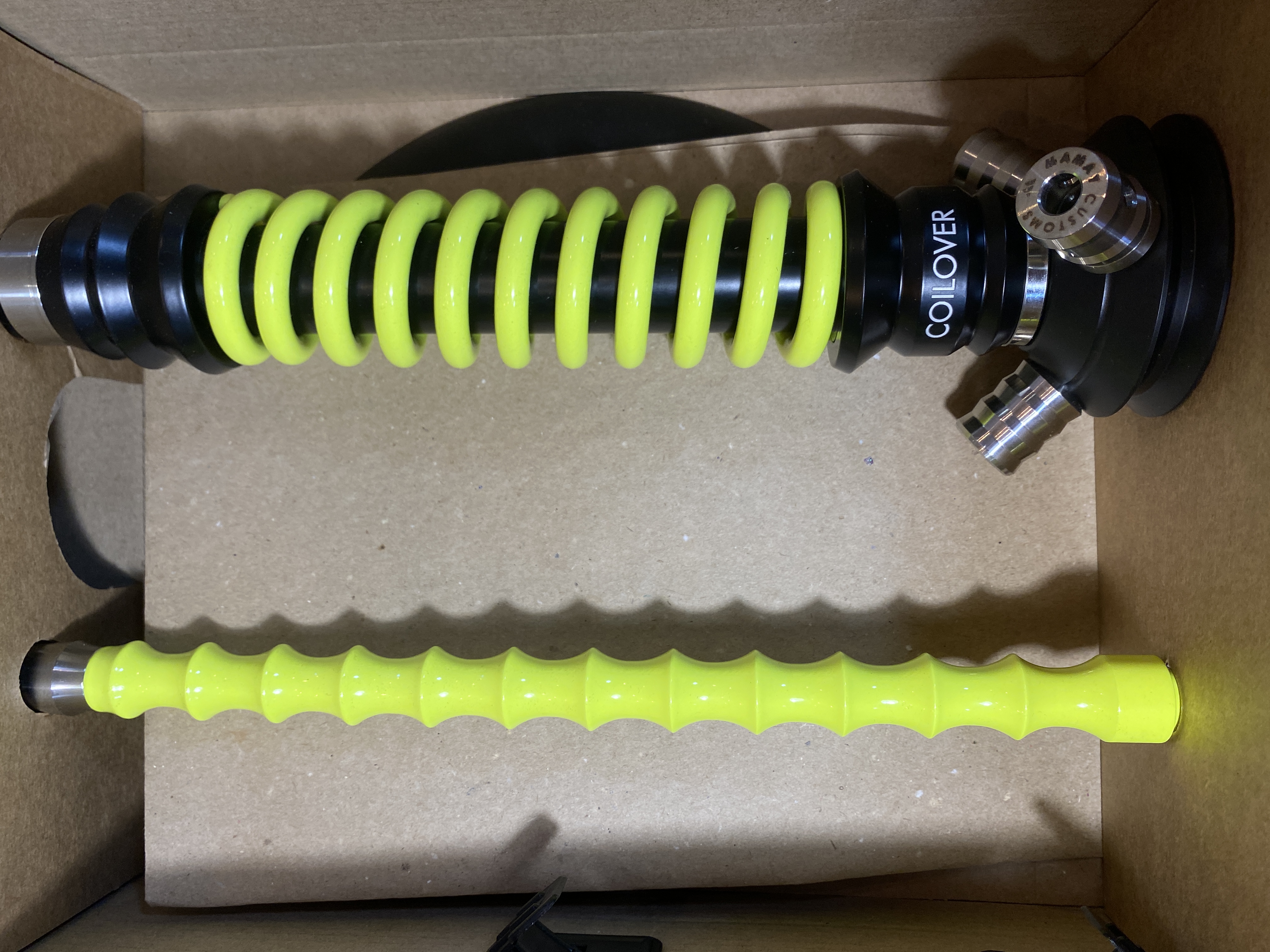 Кальян - Mamay - Coilovers Mini - ( Черный  - Желтый Флуоресцентный )