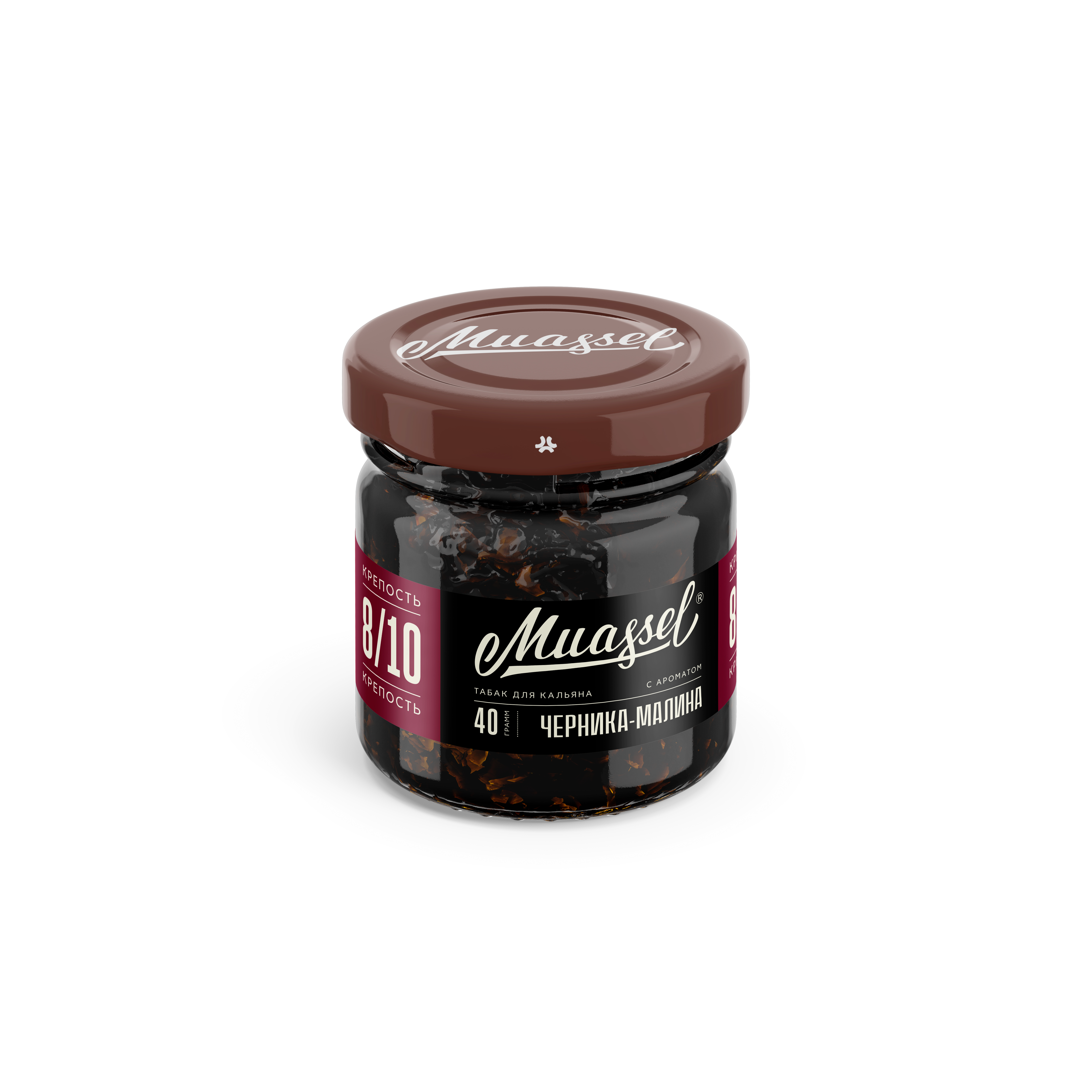 Табак для кальяна - Muassel extra strong 8/10 - Черника-малина ( с ароматом черника, малина ) - 40 г