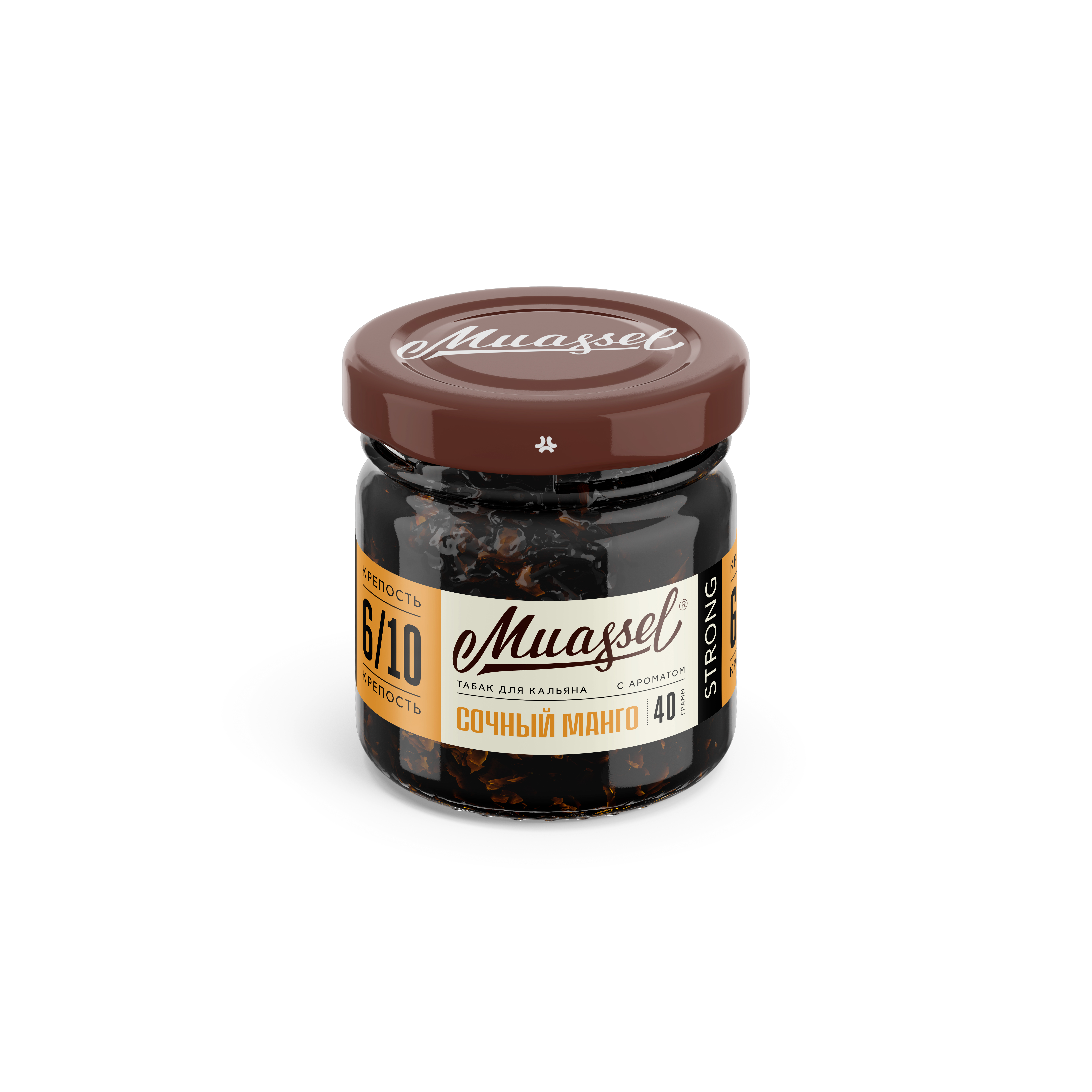 Табак для кальяна - Muassel strong 6/10 - Сочный манго ( с ароматом манго ) - 40 г