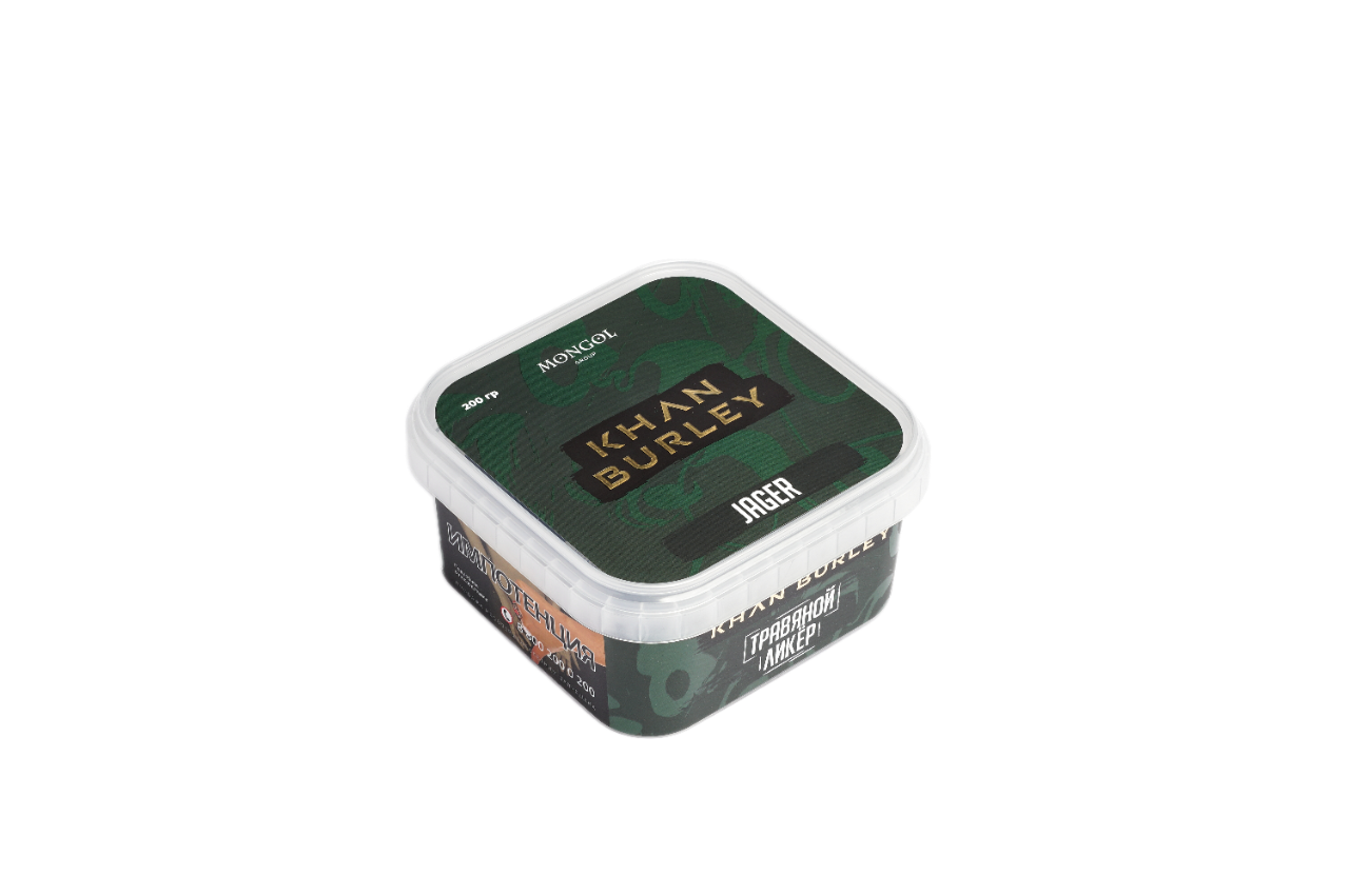 Табак для кальян - Khan Burley - JAGER ( с ароматом травяной ликёр ) - 200г