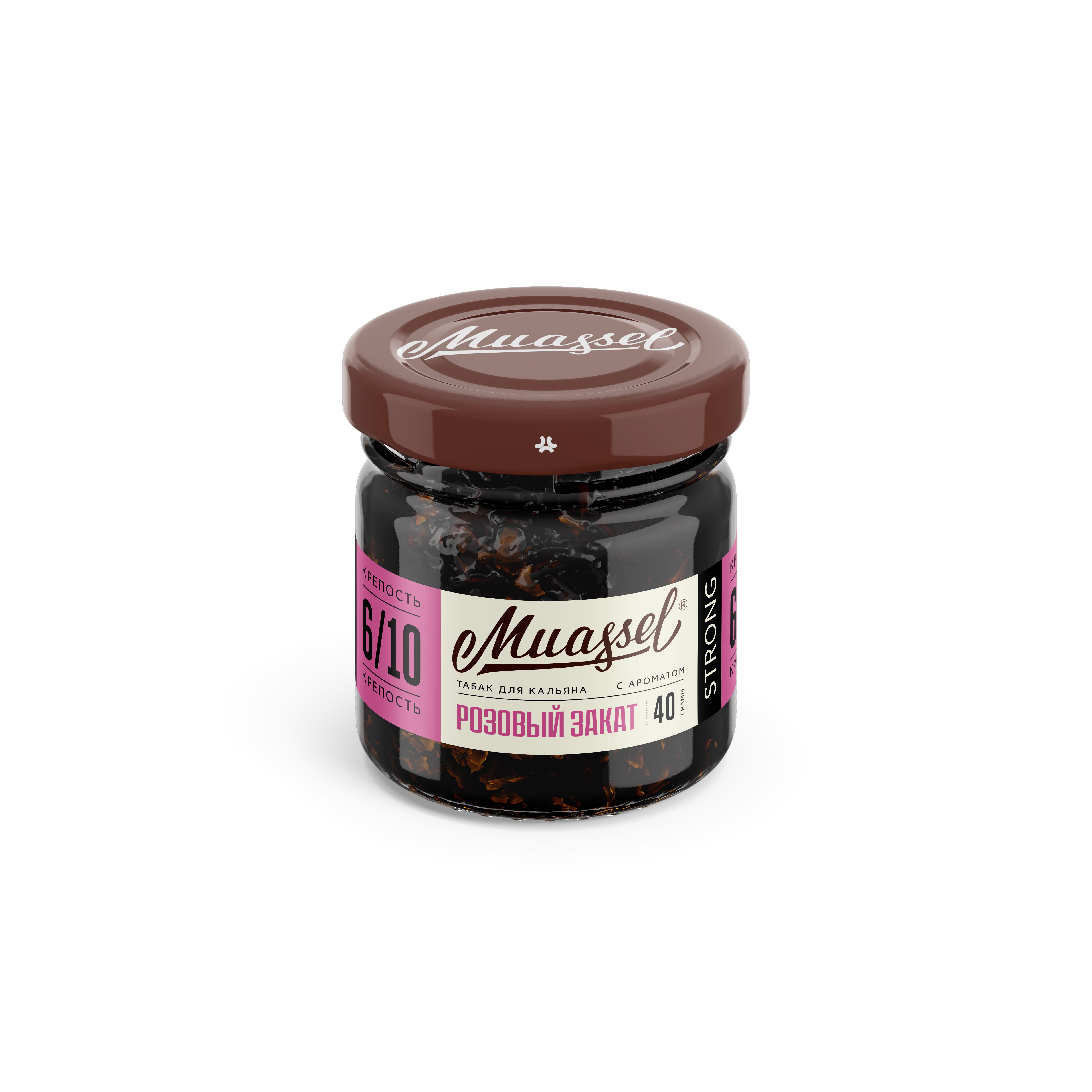 Табак для кальяна - Muassel strong 6/10 - Розовый закат ( с ароматом цветы, ягоды ) - 40 г