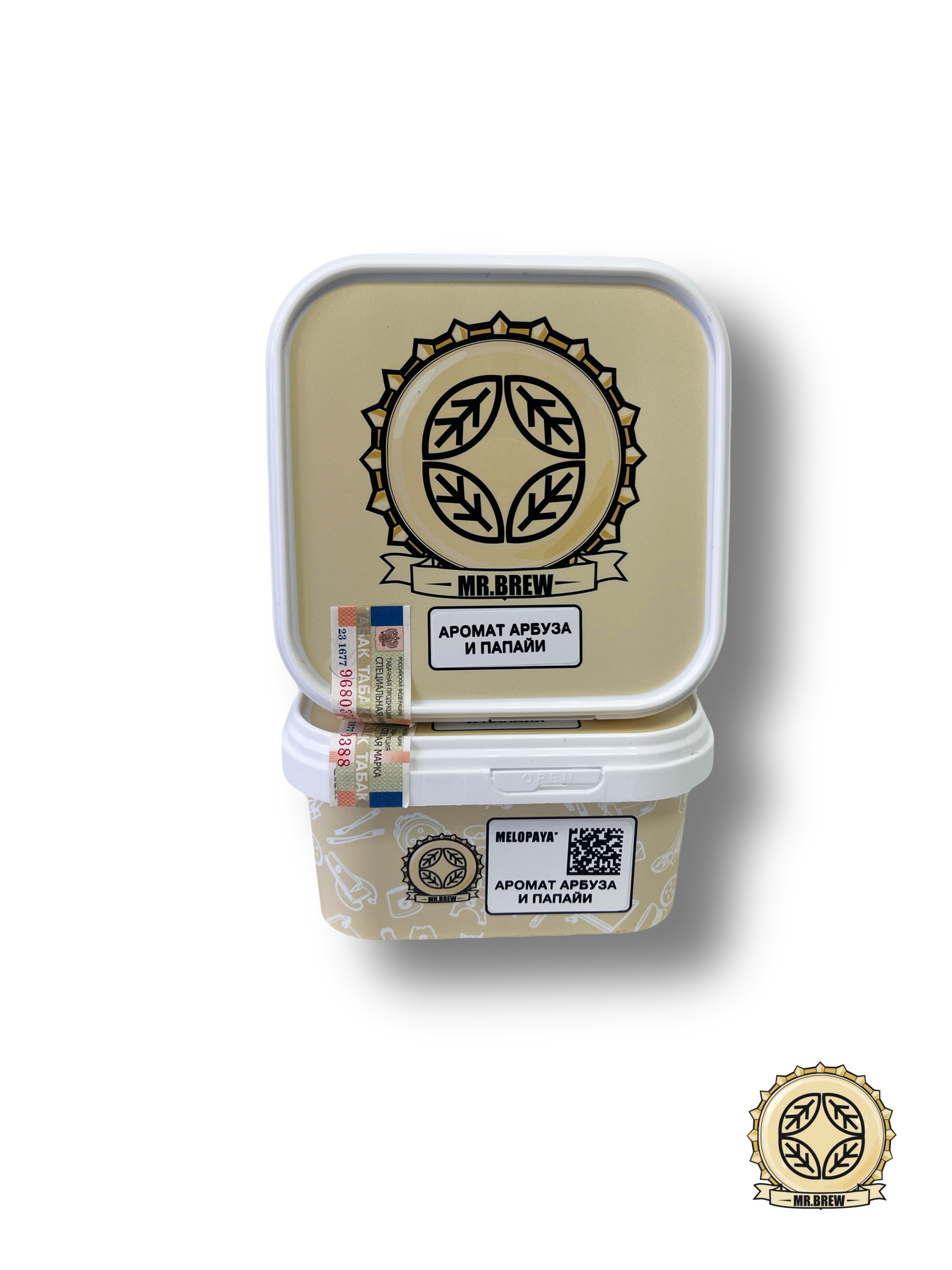 Табак для кальяна - MR. Brew - MELOPAYA - ( с ароматом АРБУЗ и ПАПАЙЯ ) - 200 г