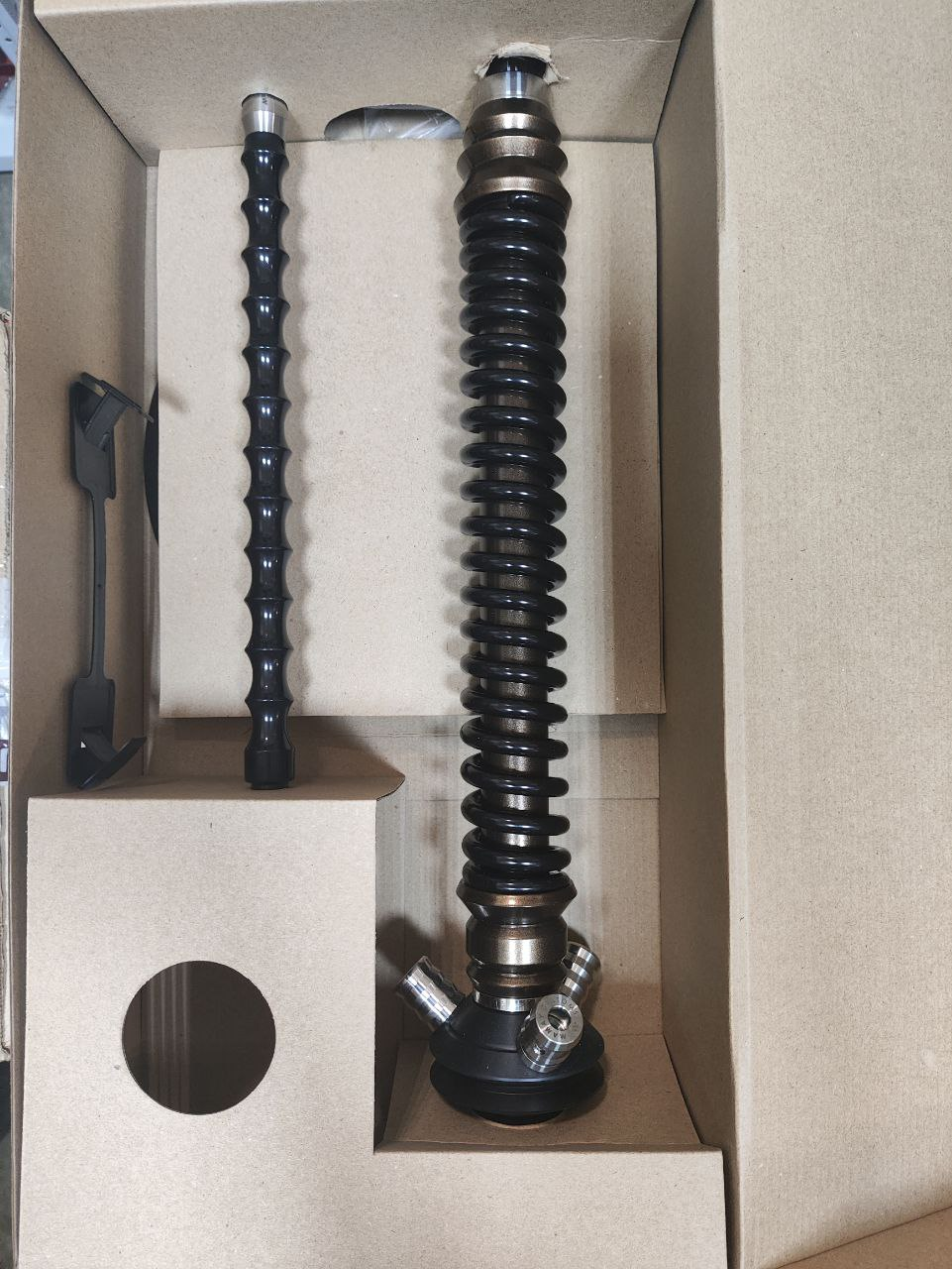 Кальян - Mamay - Coilovers - ( Бронзовая шахта - черная спираль ) - 1.11