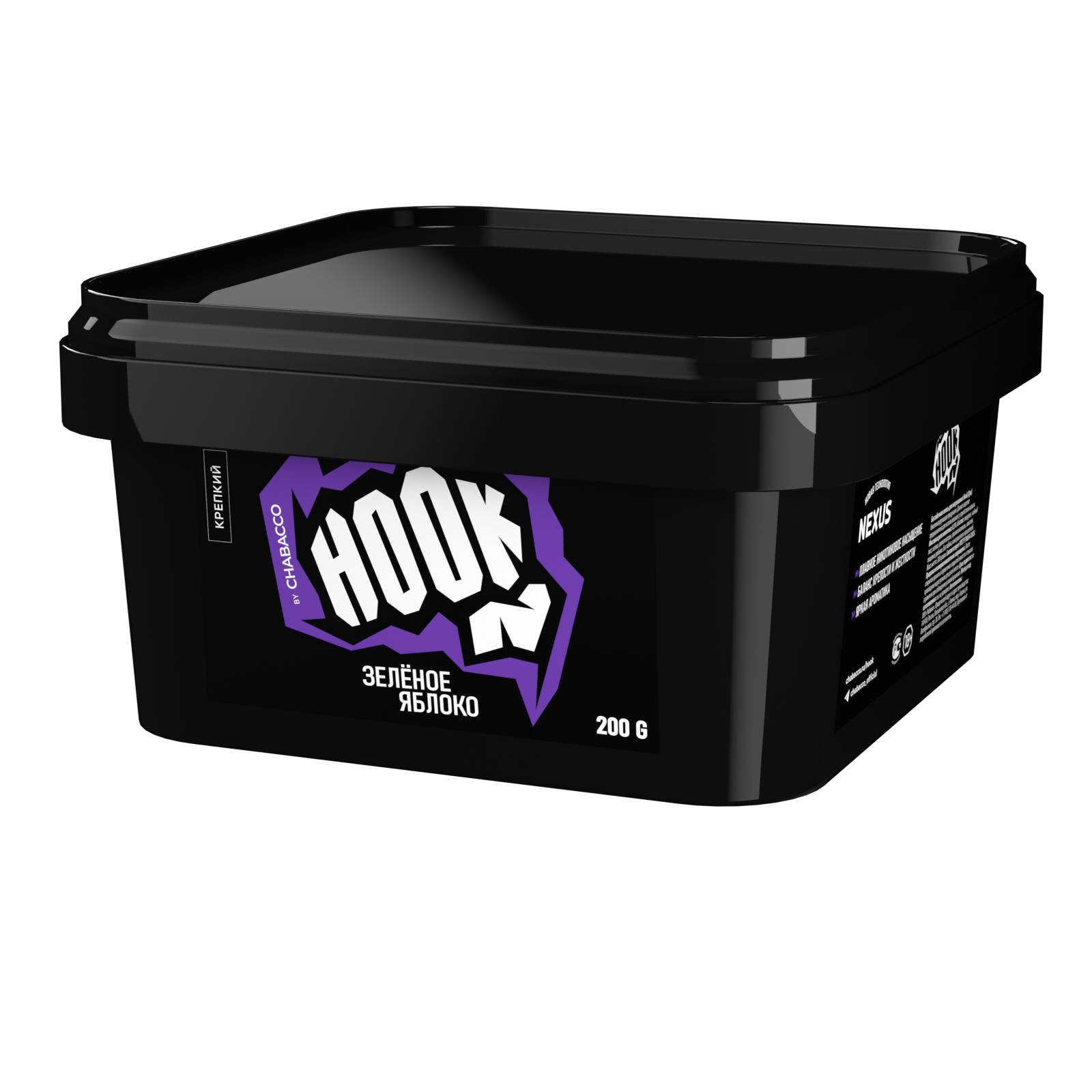 Бестабачная смесь для кальяна - HOOK - ( с ароматом ЗЕЛЁНОЕ ЯБЛОКО ) - 200 г