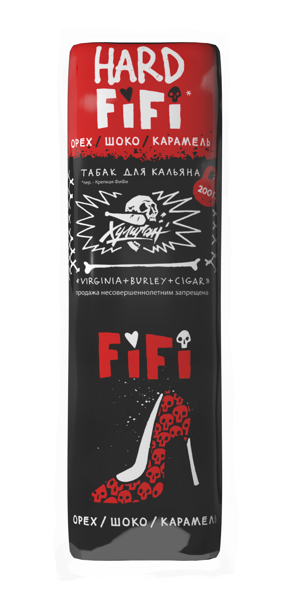 Табак для кальяна - Хулиган HARD - FIFI ( с ароматом шоколадно ореховая ириска ) - 200 г