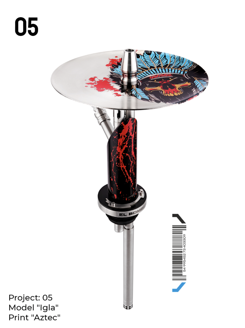 Кальян - El Bomber Igla - Aztec ( шахта/шланг/мундштук/уплотнители)