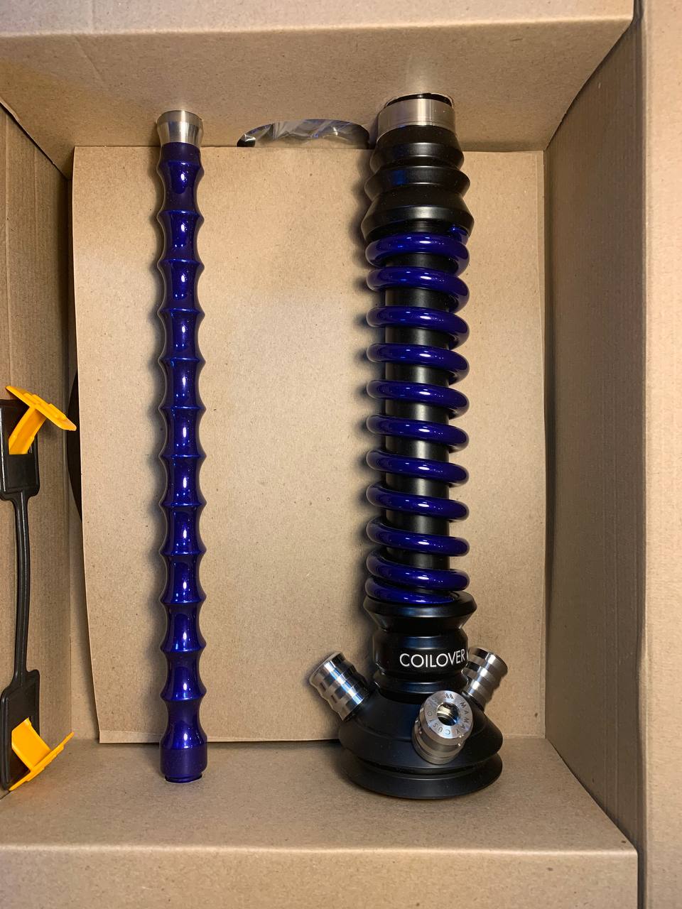 Кальян - Mamay - Coilovers Mini - ( Черная шахта - синий лак спираль )