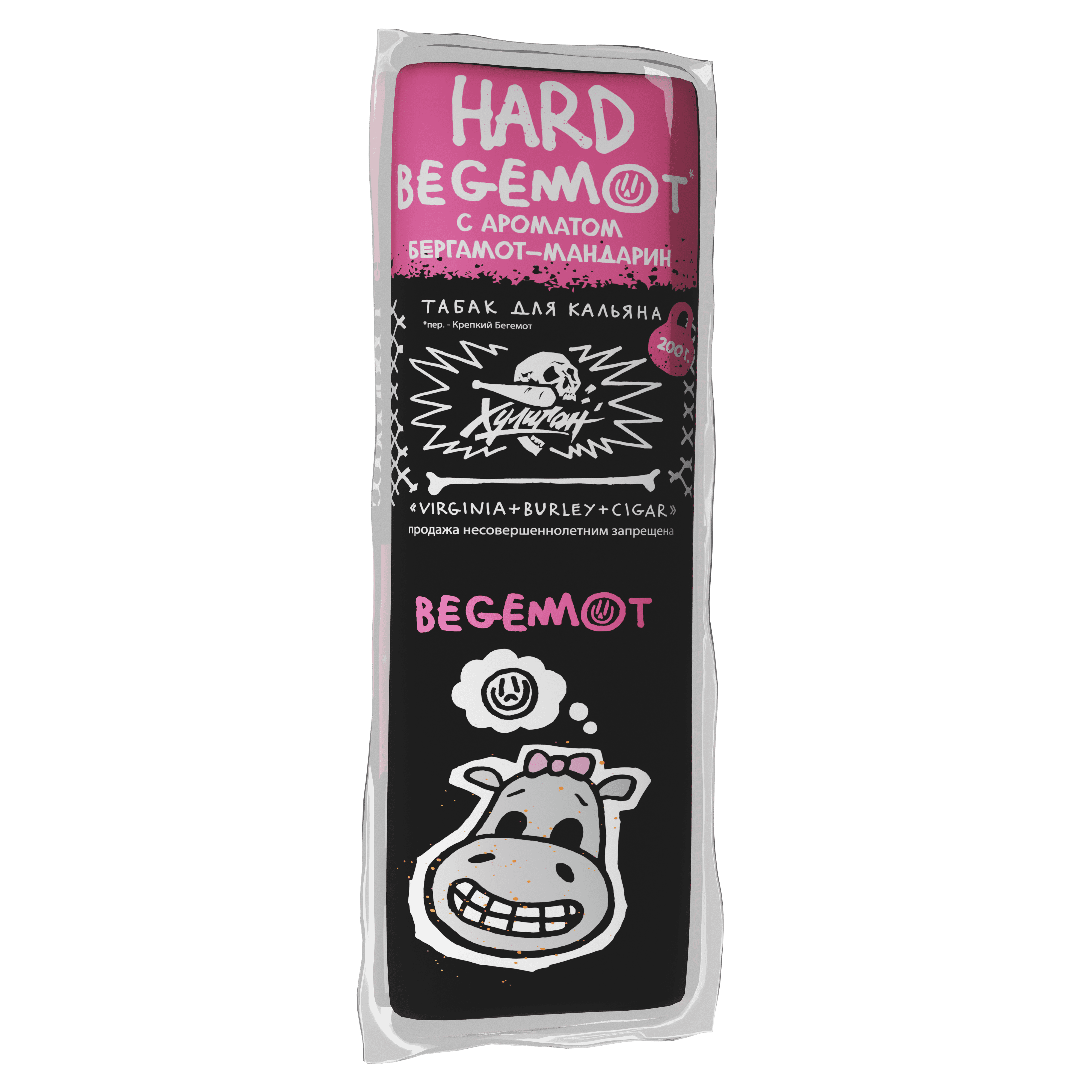 Табак для кальяна - Хулиган HARD - BEGEMOT ( с ароматом мандарин бергамот ) - 200 г