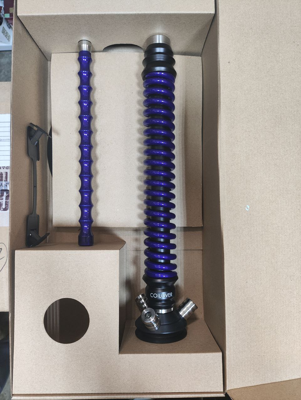 Кальян - Mamay - Coilovers - ( Черная шахта - синий лак спираль )