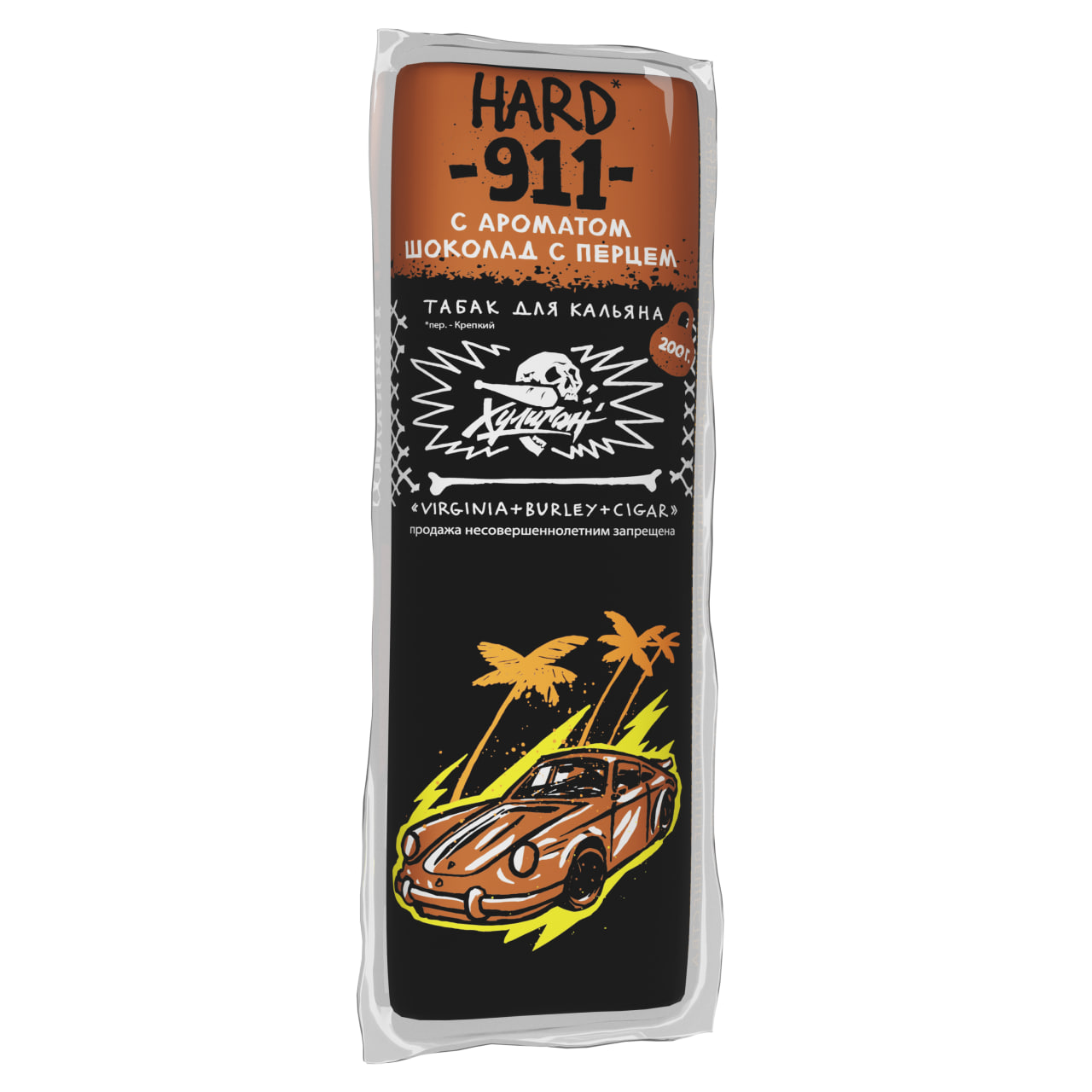 Табак для кальяна - Хулиган HARD - 911 ( с ароматом шоколад с перцем ) - 200 г