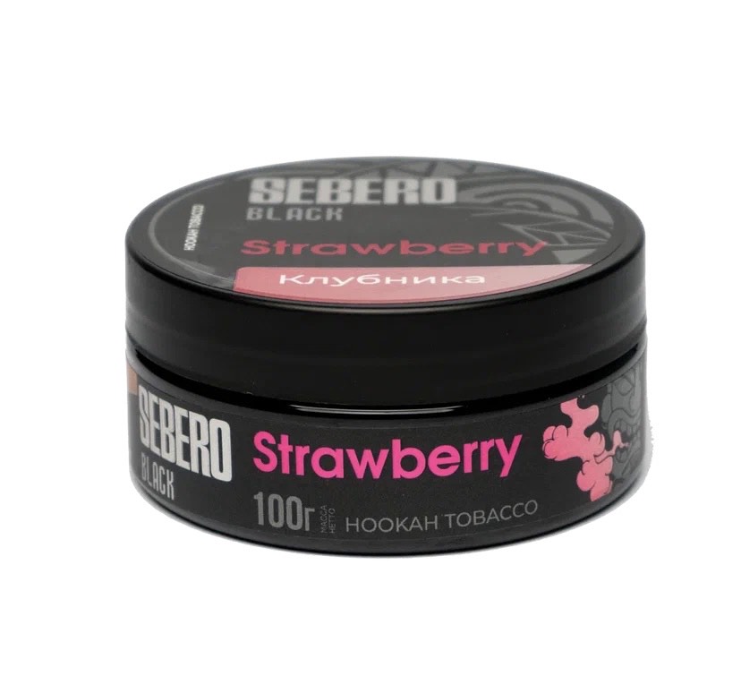 Табак для кальяна - Sebero black - Strawberry ( с ароматом клубника ) - 100 г