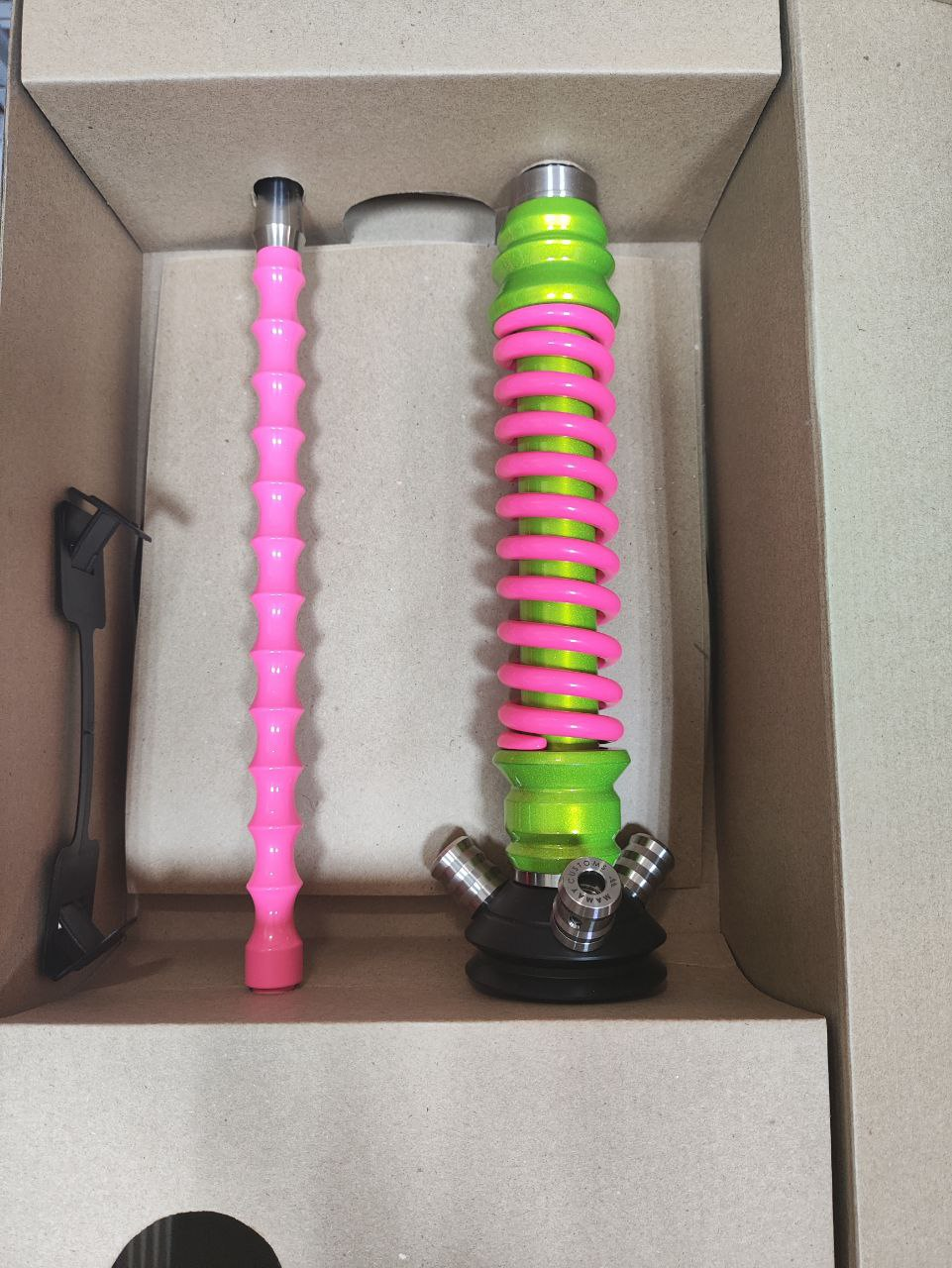 Кальян - Mamay - Coilovers Mini - ( Зеленый флюр шахта - розовый флюр спираль )