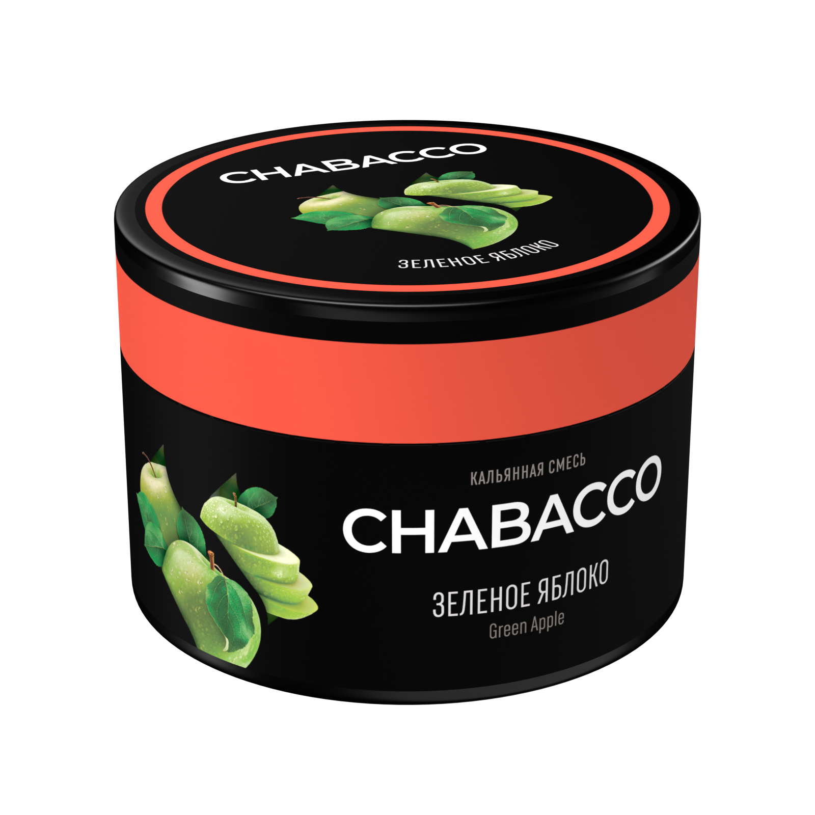 Бестабачная смесь для кальяна - Chabacco Medium - Green Apple ( с ароматом зелёное яблоко ) - 40 г