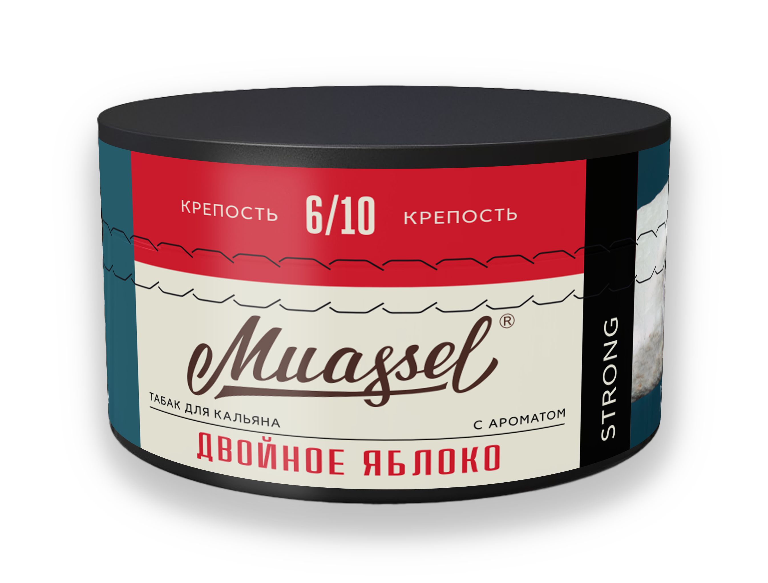 Табак для кальяна - Muassel Strong 6/10 - ДВОЙНОЕ ЯБЛОКО ( с ароматом яблоко ) - 200 г
