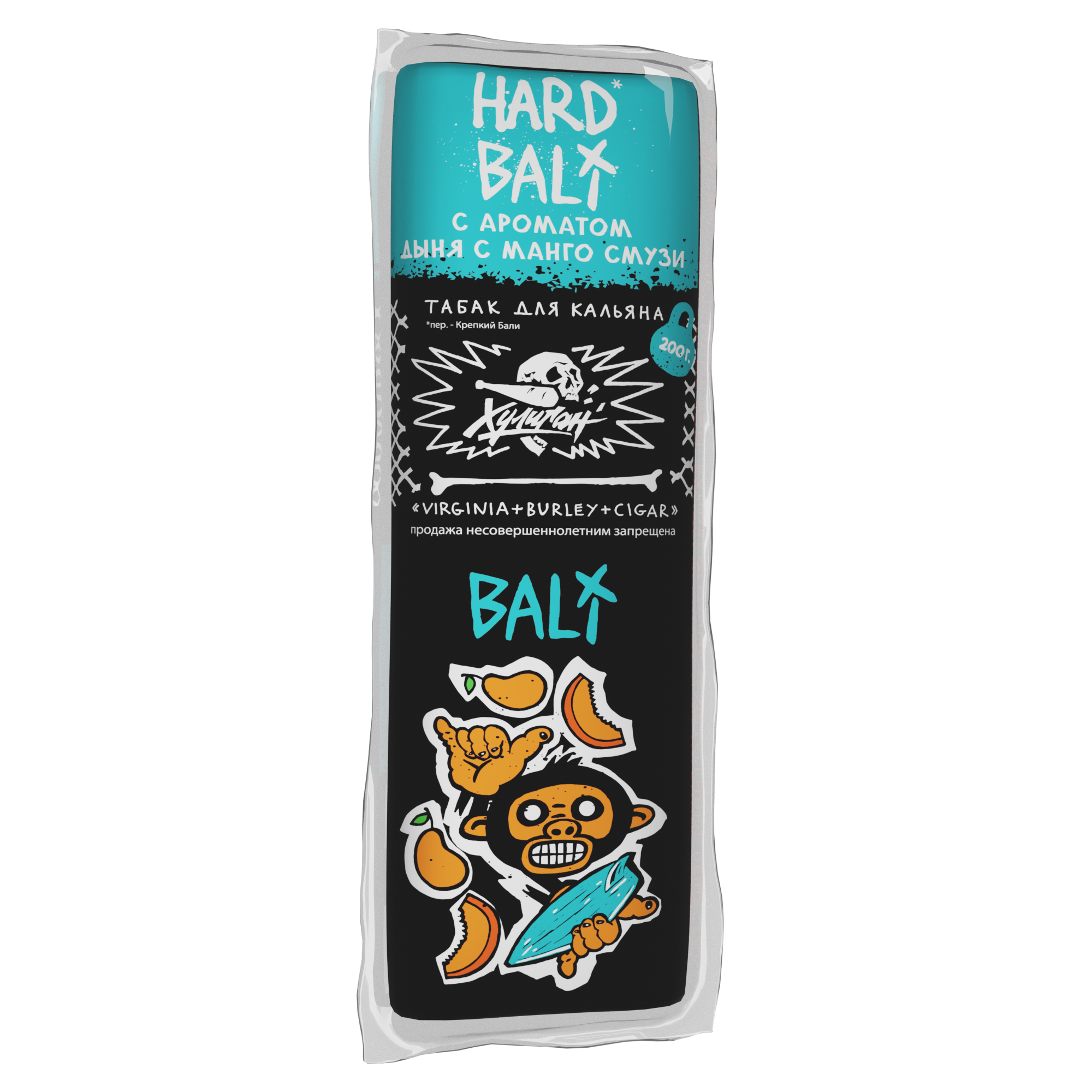 Табак для кальяна - Хулиган HARD - BALI ( с ароматом дыня с манго смузи ) - 200 г