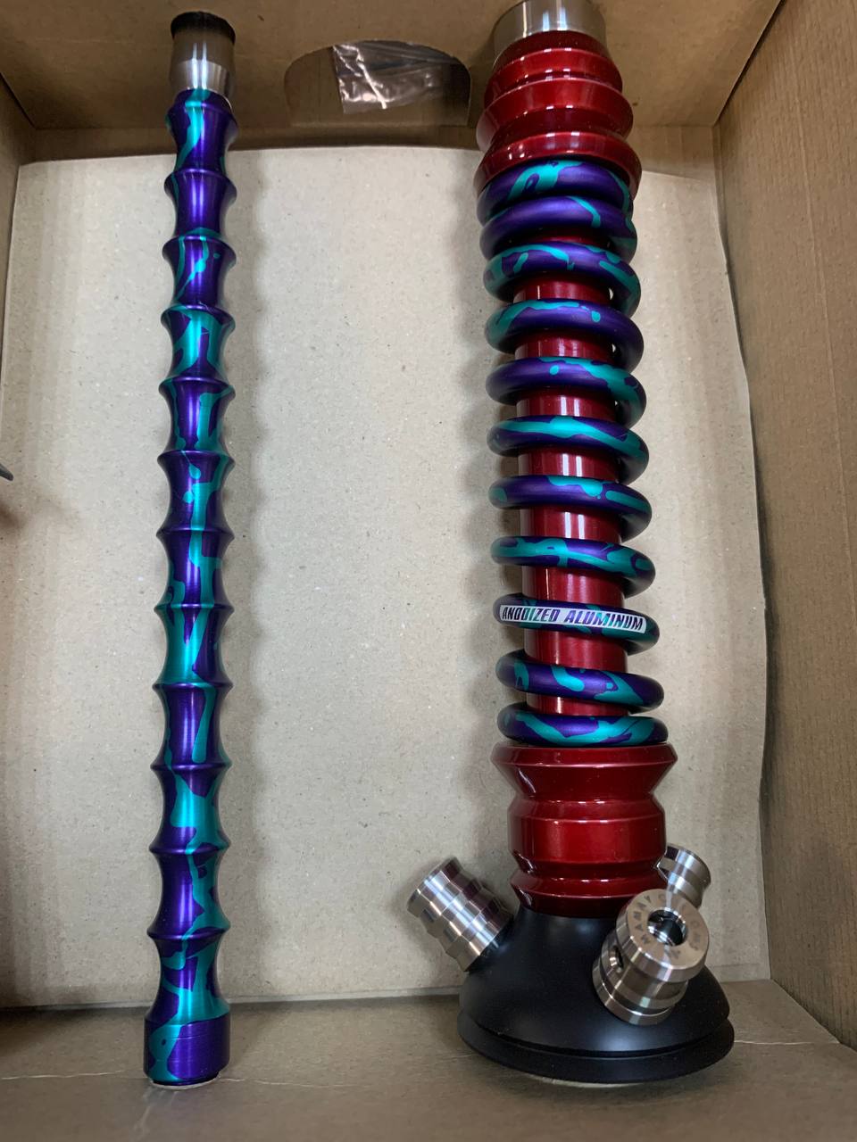 Кальян - Mamay - Coilovers Mini ANOD - ( Ред кэнди шахта - Фиолетовый Сплеш спираль ) - 6.8