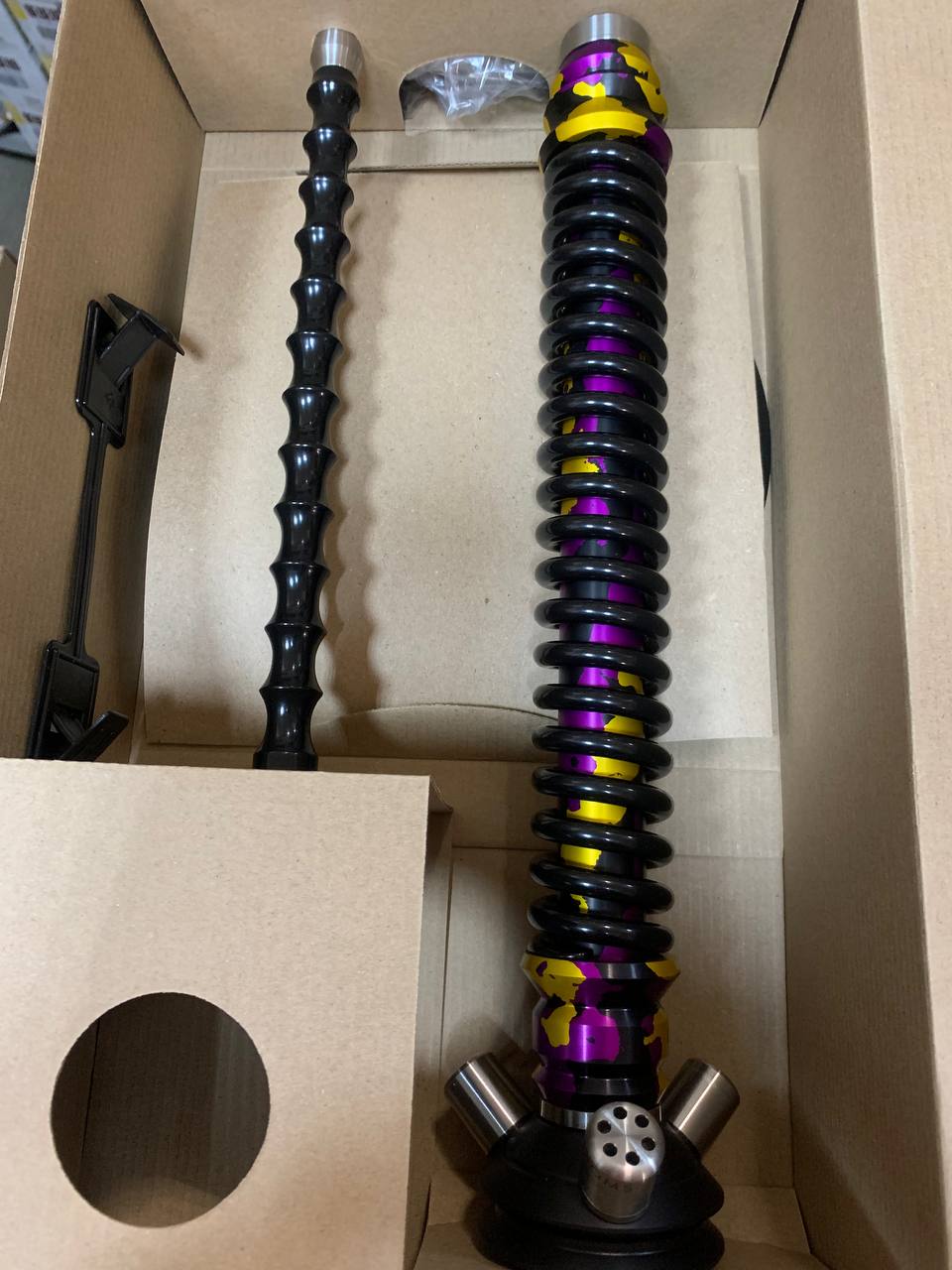 Кальян - Mamay - Coilovers ANOD - ( ПурпурноЗолотой Камуфляж шахта - Черный спираль ) - 5.8