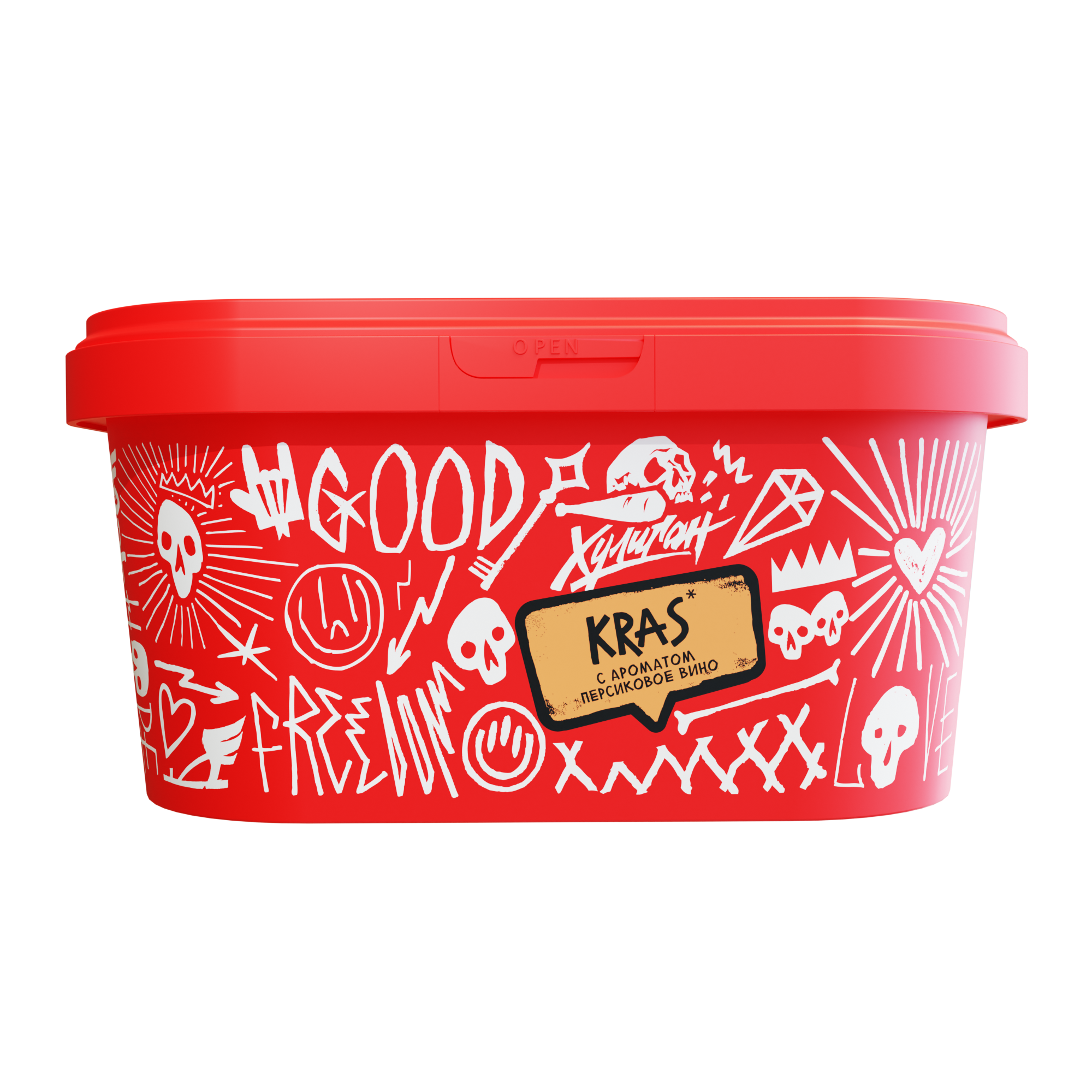 Табак для кальяна - Хулиган - KRAS ( с ароматом персиковое вино ) - 200 г