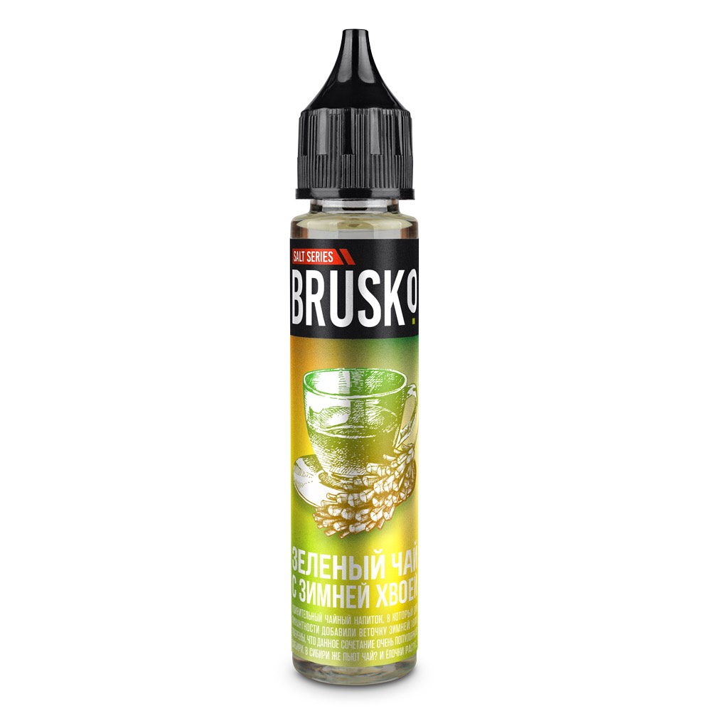 Жидкость - Brusko - Salt 50 - Зеленый час с зимней хвоей - 30 ml